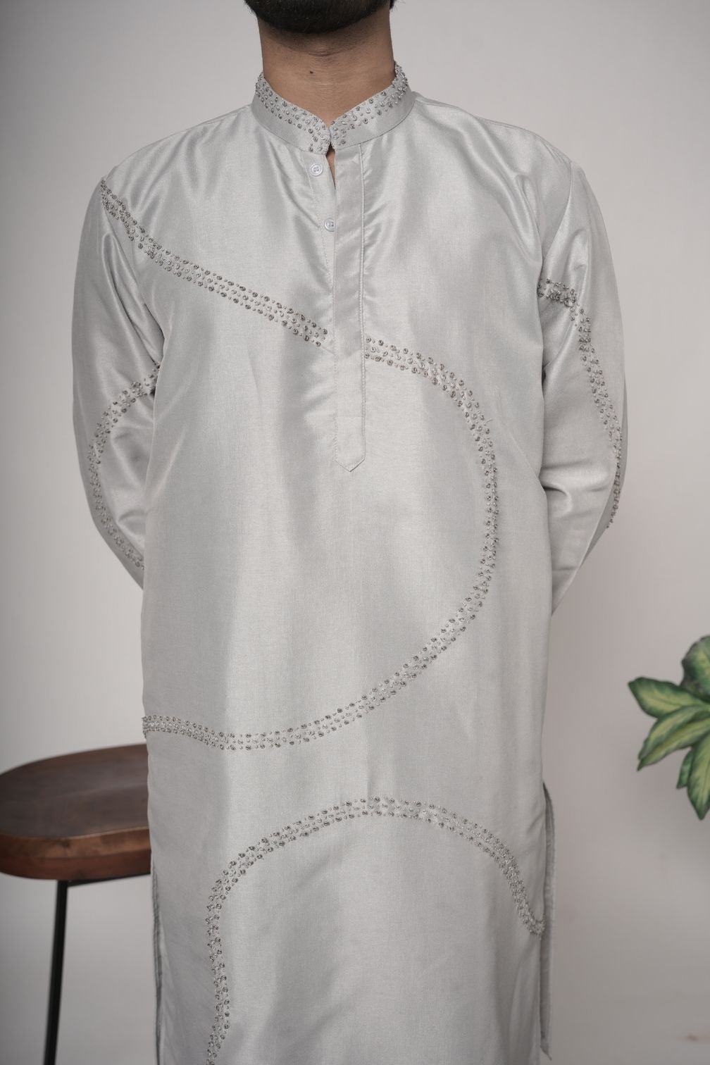 Silk Handwork Mens Kurta & Pants Set | Festive Outfit for men | Wedding wear for men | kurta for groom or groomsmen