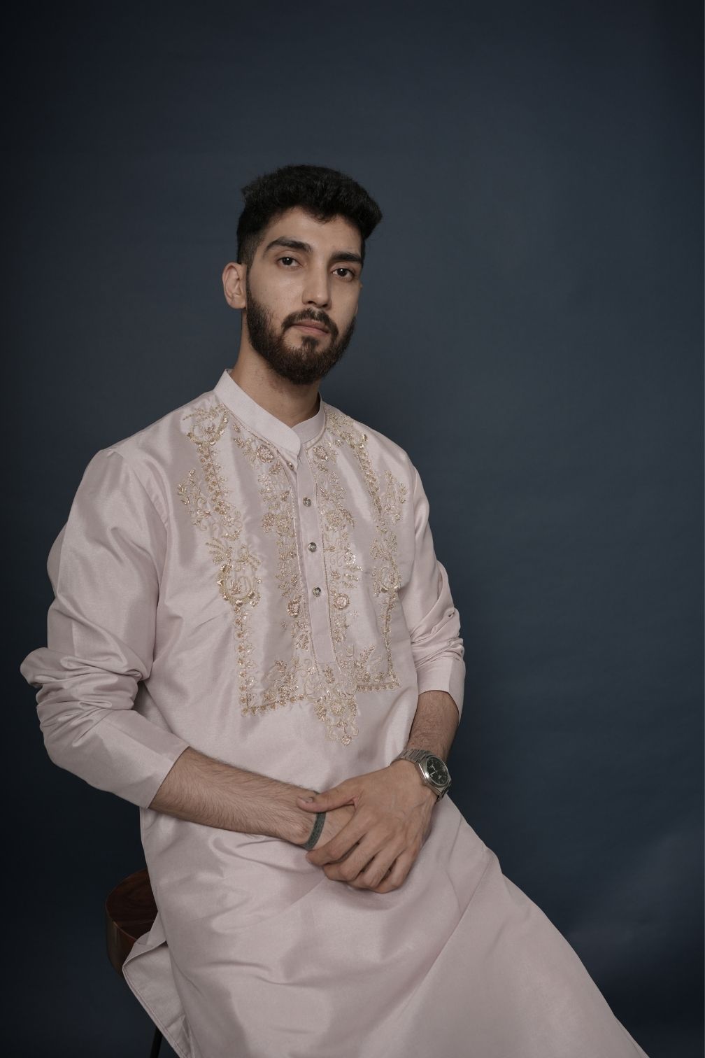 Silk Handwork Mens Kurta & Pants Set | Festive Outfit for men | Wedding wear for men | kurta for groom or groomsmen