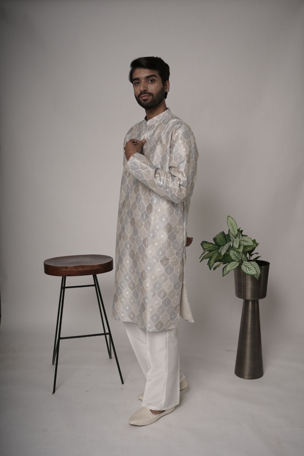 Handwork Mens Kurta & Pants Set | Festive Outfit for men | Wedding wear for men | kurta for groom or groomsmen