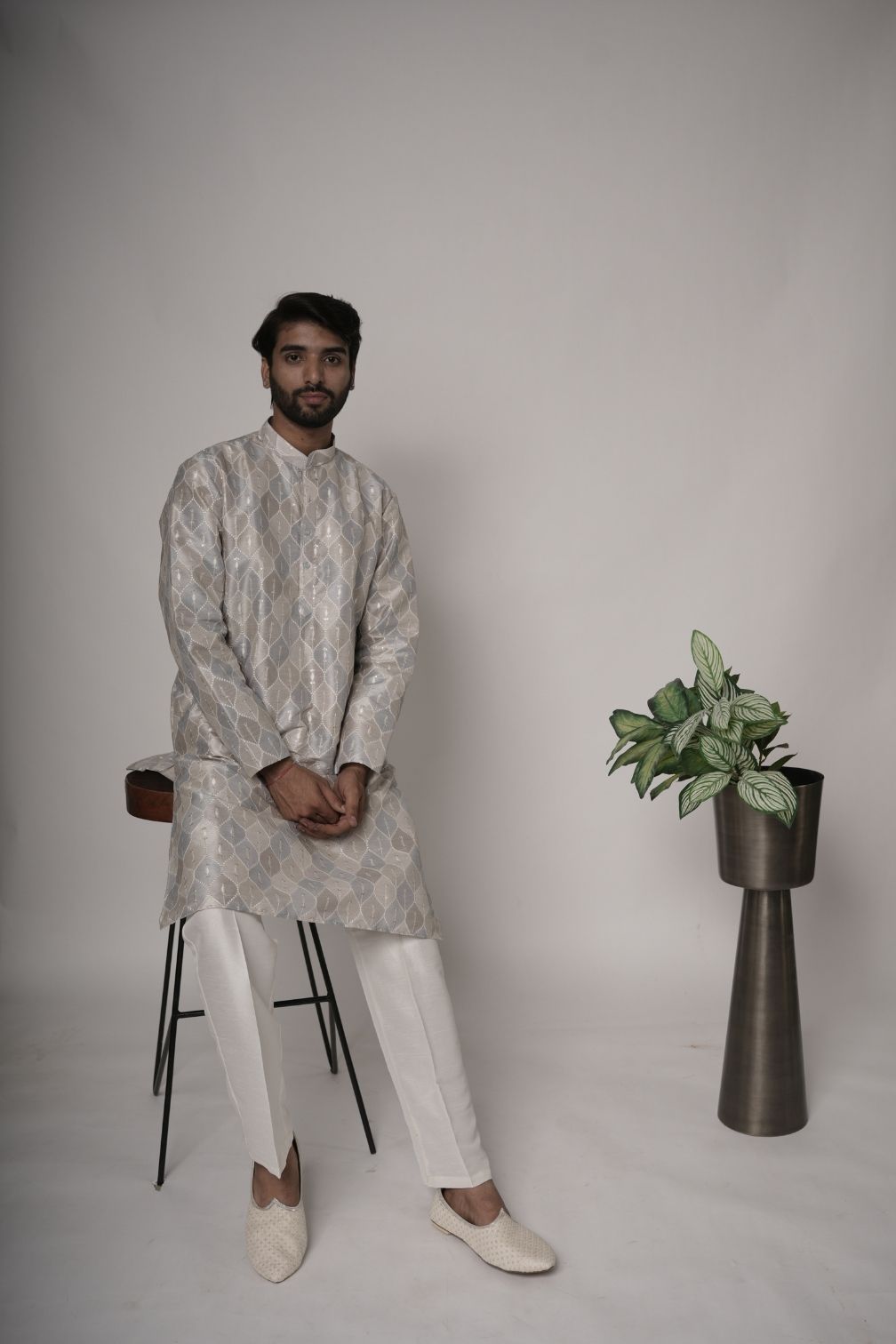 Handwork Mens Kurta & Pants Set | Festive Outfit for men | Wedding wear for men | kurta for groom or groomsmen