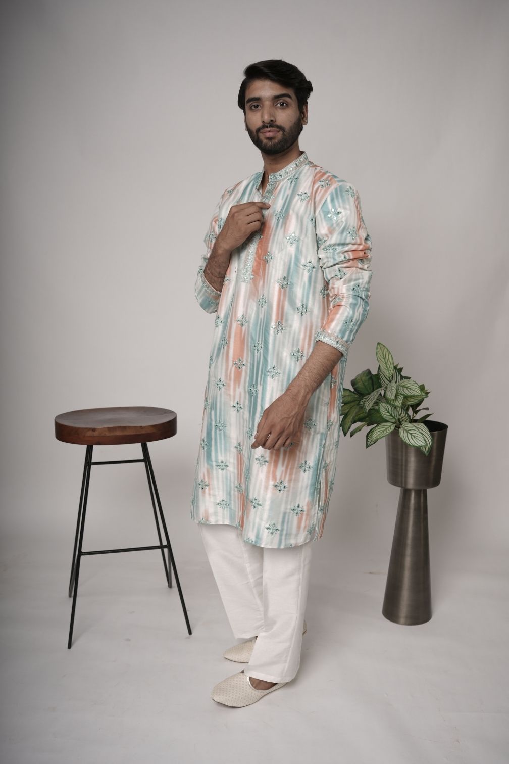 Silk Mens Kurta & Pants Set | Festive Outfit for men | Wedding wear for men | kurta for groom or groomsmen