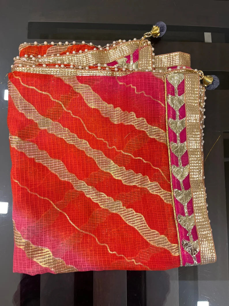 Wedding dupatta with handwork