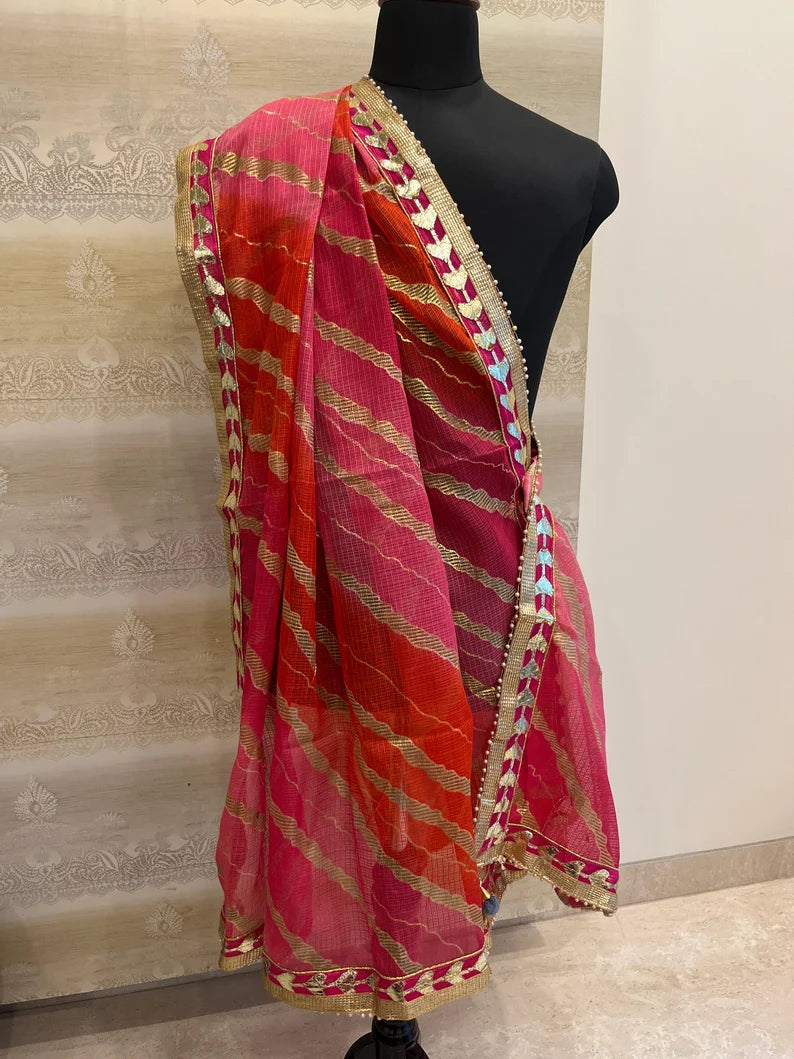 Wedding dupatta with handwork