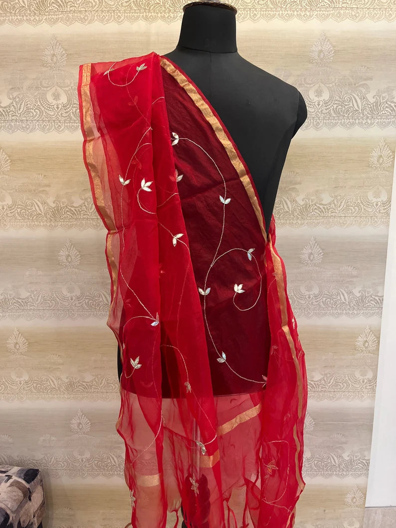 Wedding dupatta with handwork