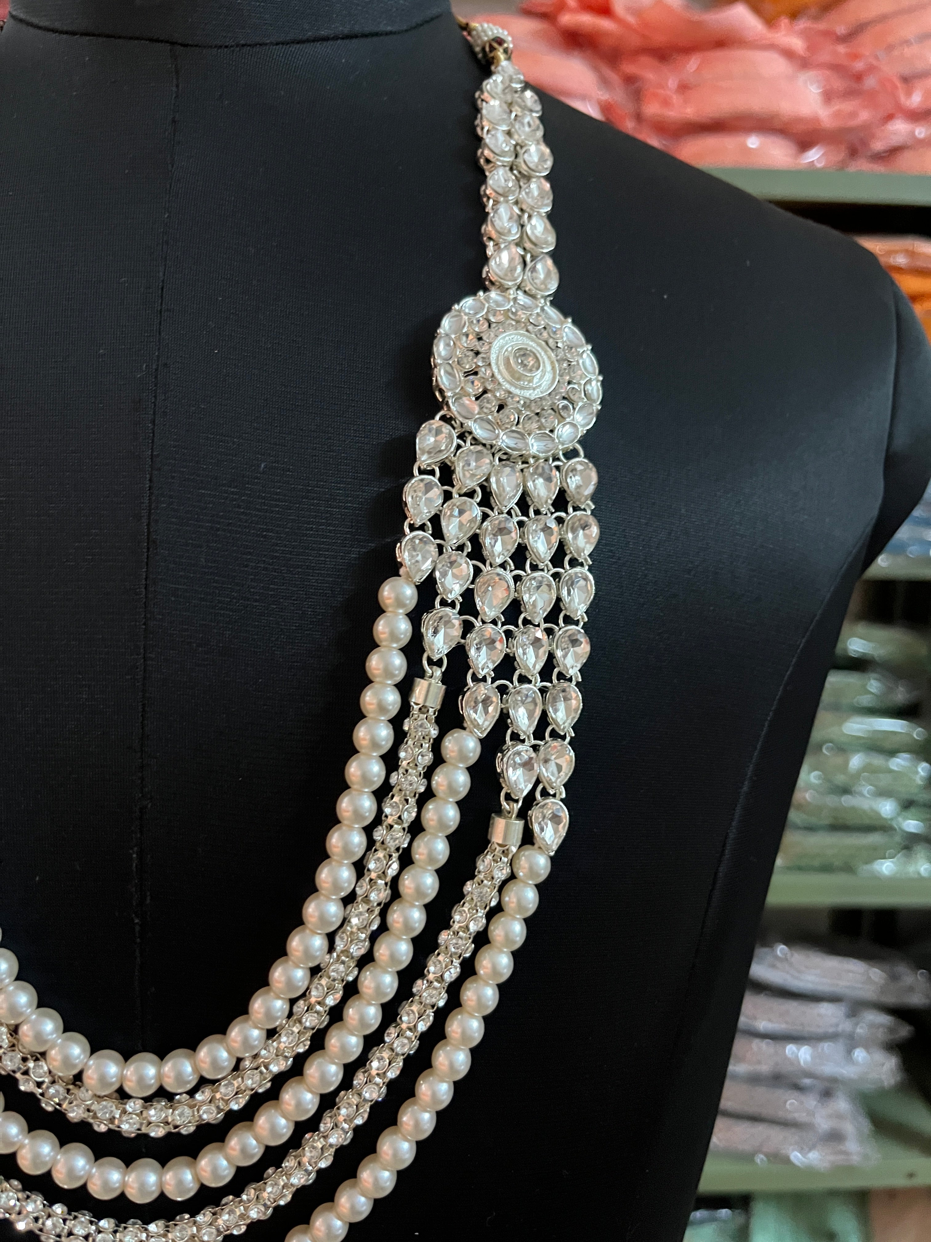Men's Pearls And Long Mala For Men Wedding Traditional | Groom/ Dulha Necklace For Sherwani