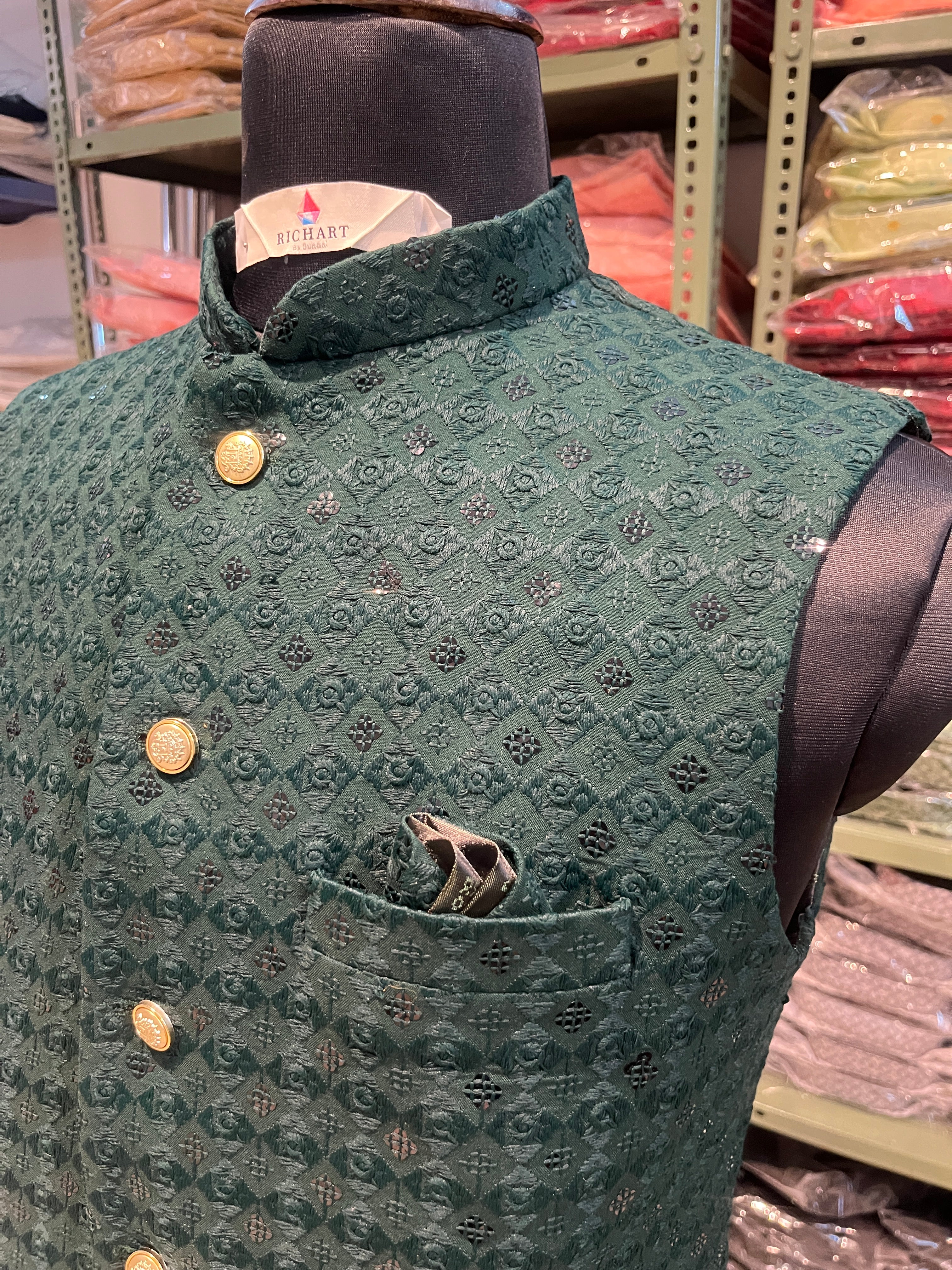 HandWork Nehru Jacket For Men | Modi Jacket | Jodhpuri jacket | Wedding jacket for men | Groom or Groomsmen outfit | Festive outfit for men