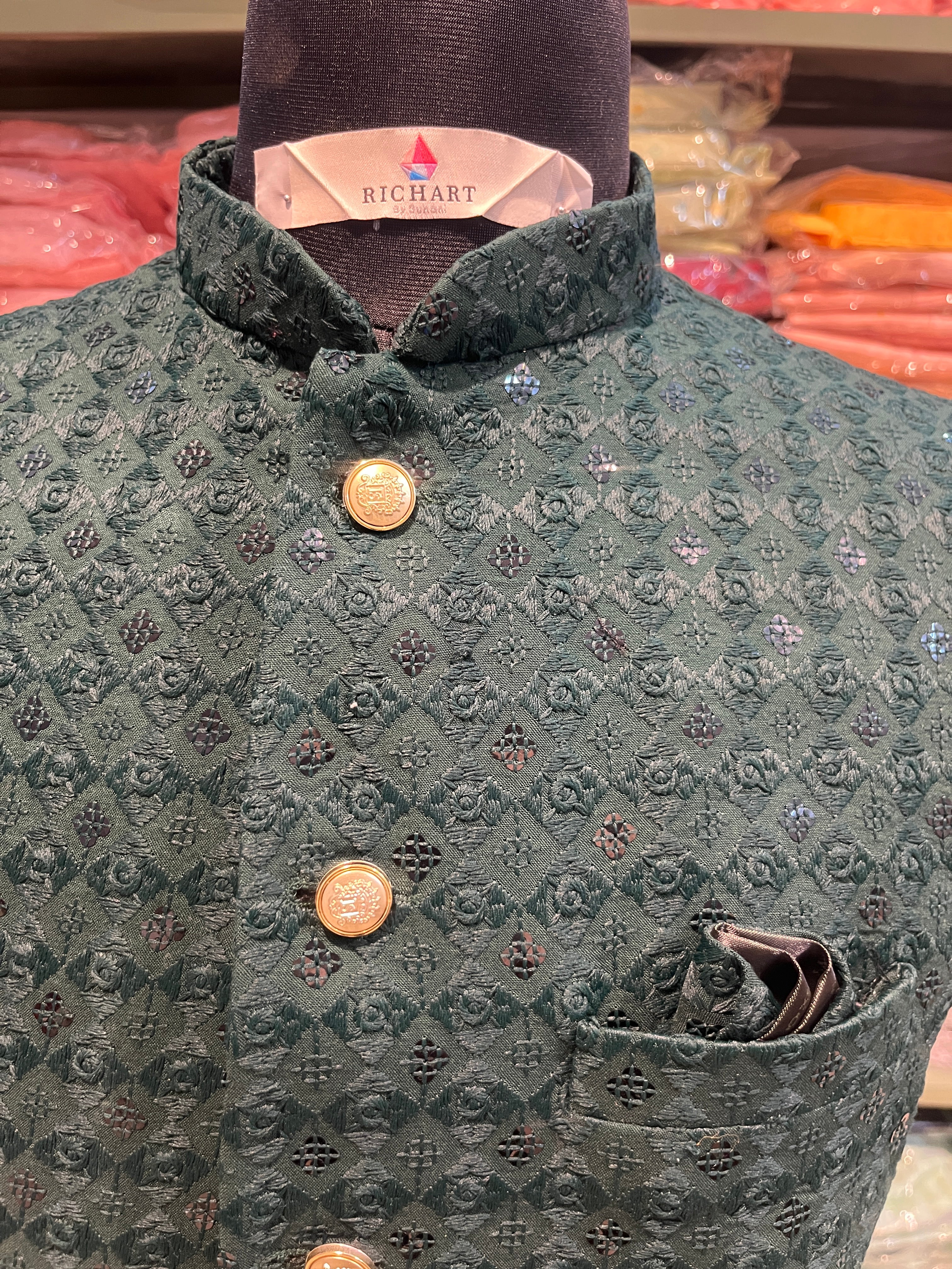 HandWork Nehru Jacket For Men | Modi Jacket | Jodhpuri jacket | Wedding jacket for men | Groom or Groomsmen outfit | Festive outfit for men