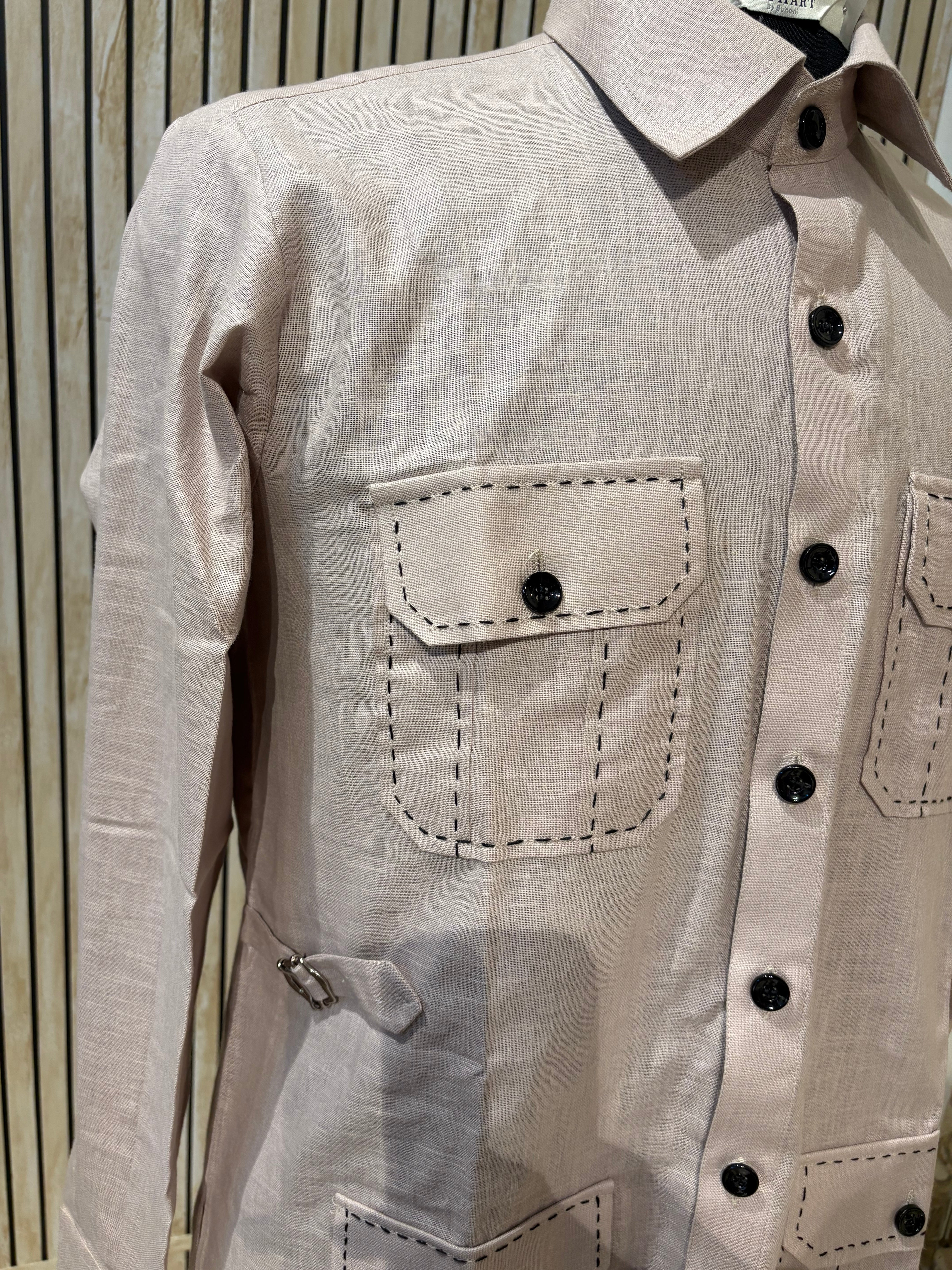 Linen Safari shirts for men |  summer wedding outfit for men | resort wear | beach wear | beach wedding outfit