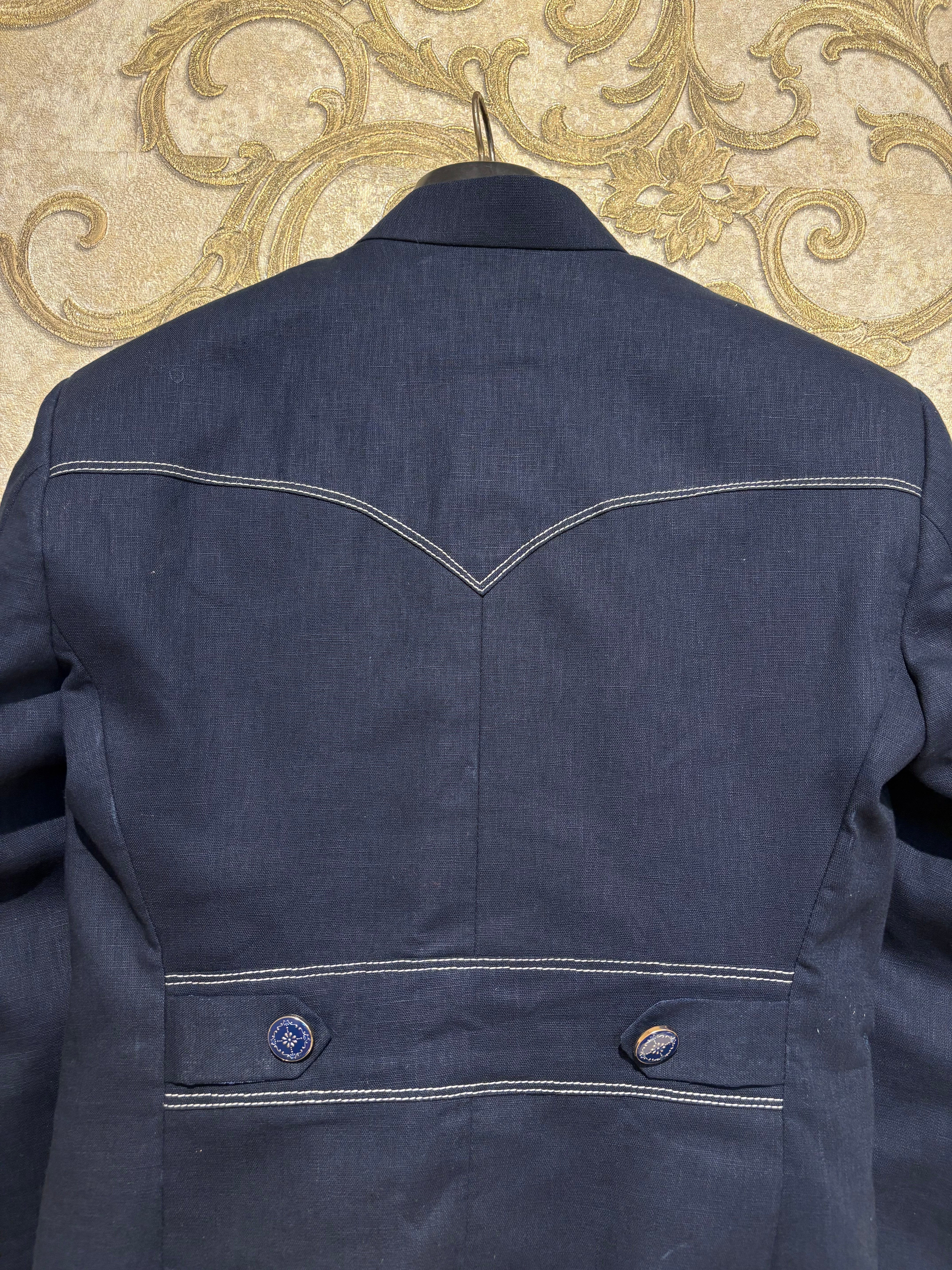 Embroidered Linen blazer with pants for men | designer 2-piece suit for men | Groom and Groomsmen Outfit