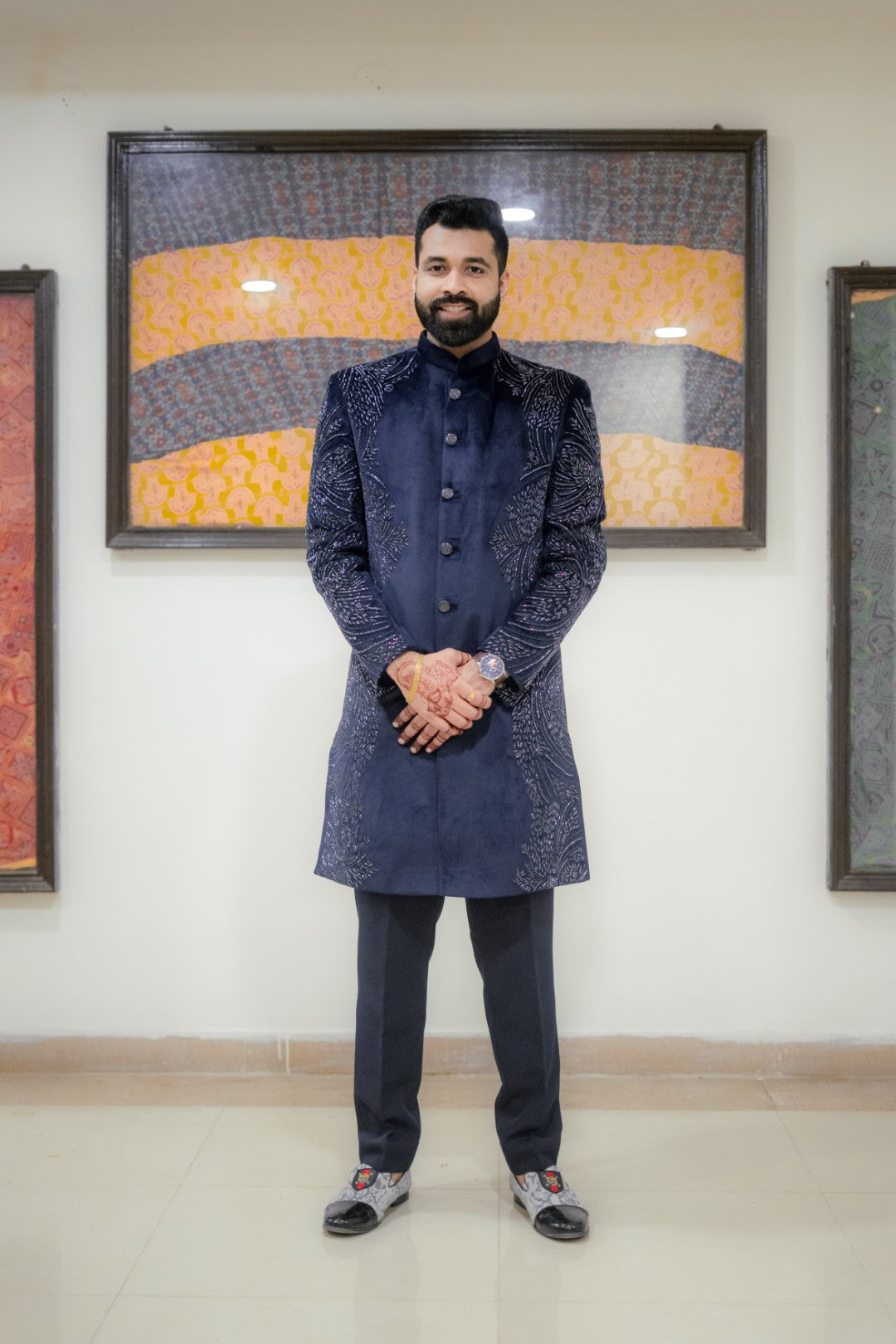 Men's Handwork Indo Western | Achkan | Bandgala | Groom and Groomsmen Outfit