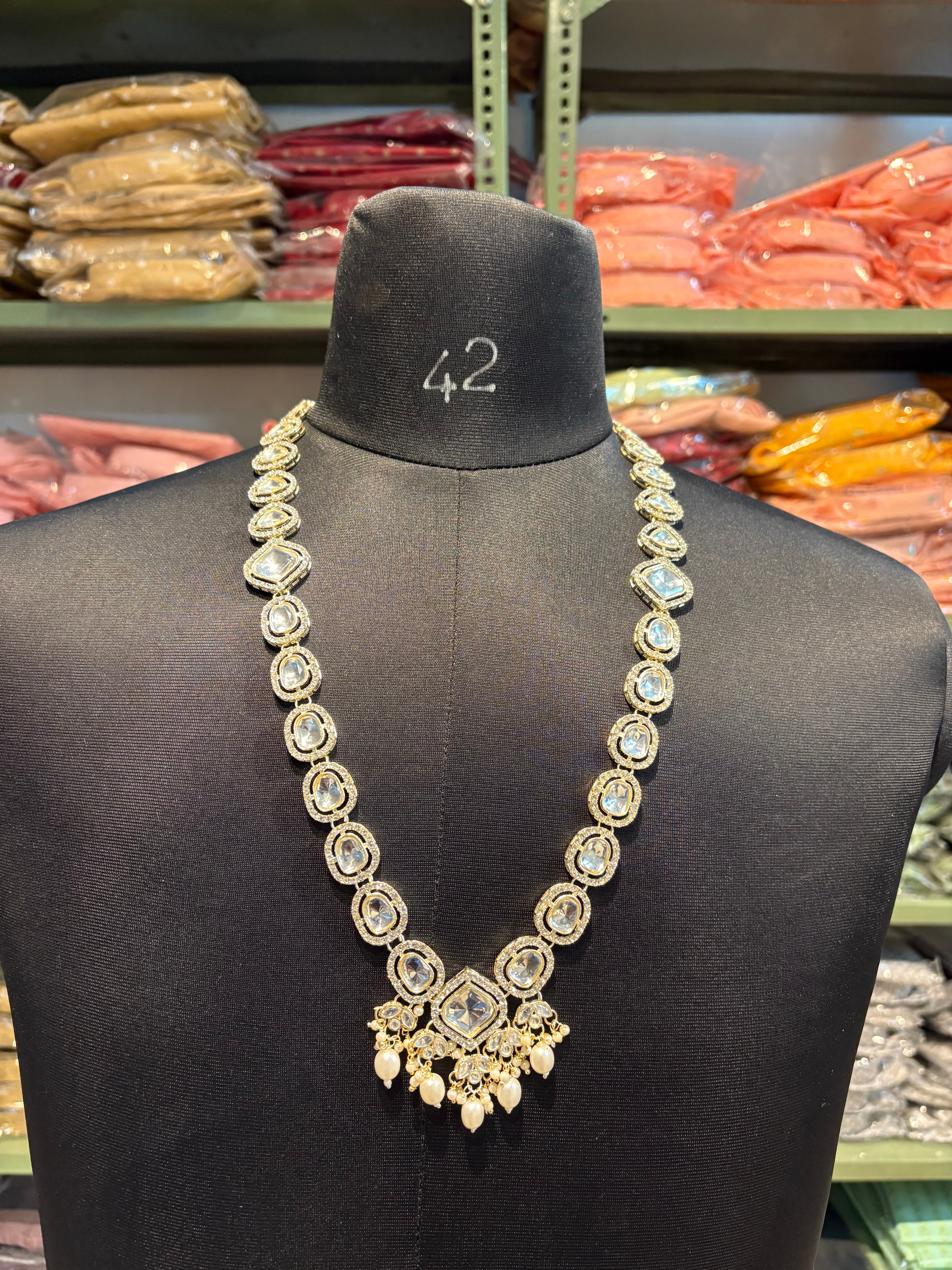 Men's stone Long Mala For Men Wedding Traditional | Groom/ Dulha Necklace For Sherwani (Copy)