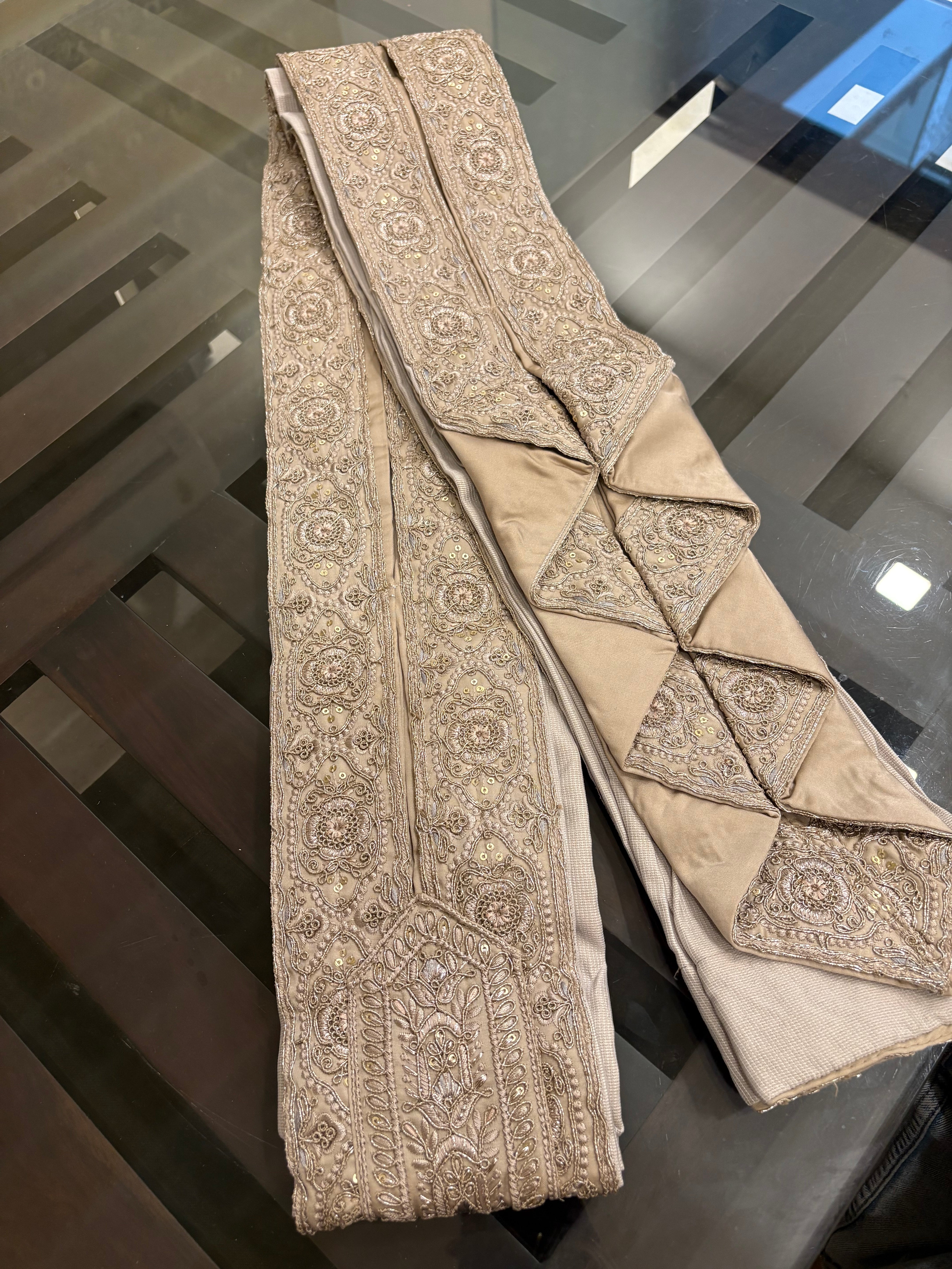 Stitched Handwork Border Safa/turban/pagri/pheta with stole set |  Pheta (Turban Safa) And Dupatta For Men For Wedding/marriage And Traditional Function