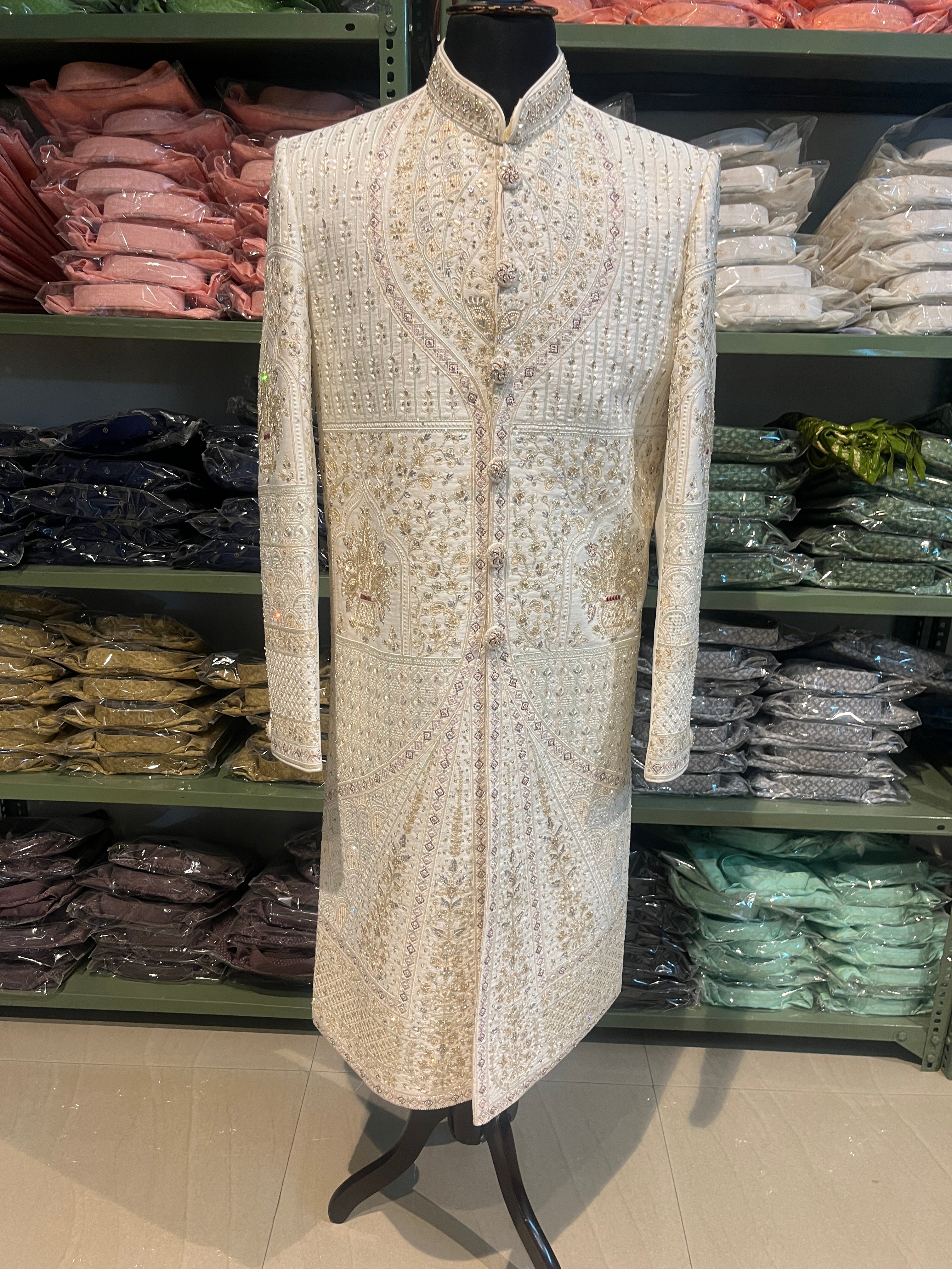 Ivory wedding Sherwani | groom and Groomsmen outfit | indian pakistani wedding dress for men