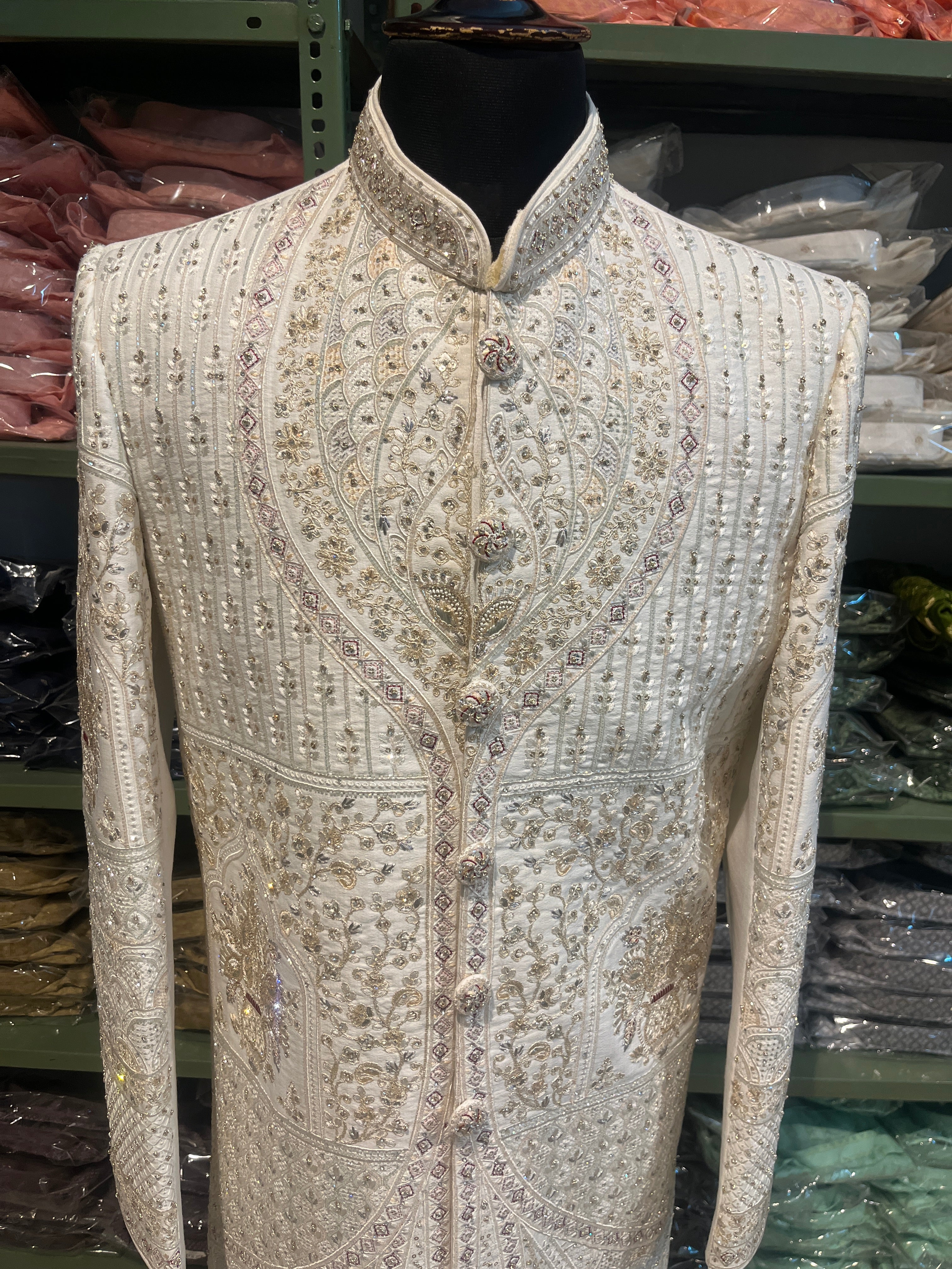 Ivory wedding Sherwani | groom and Groomsmen outfit | indian pakistani wedding dress for men