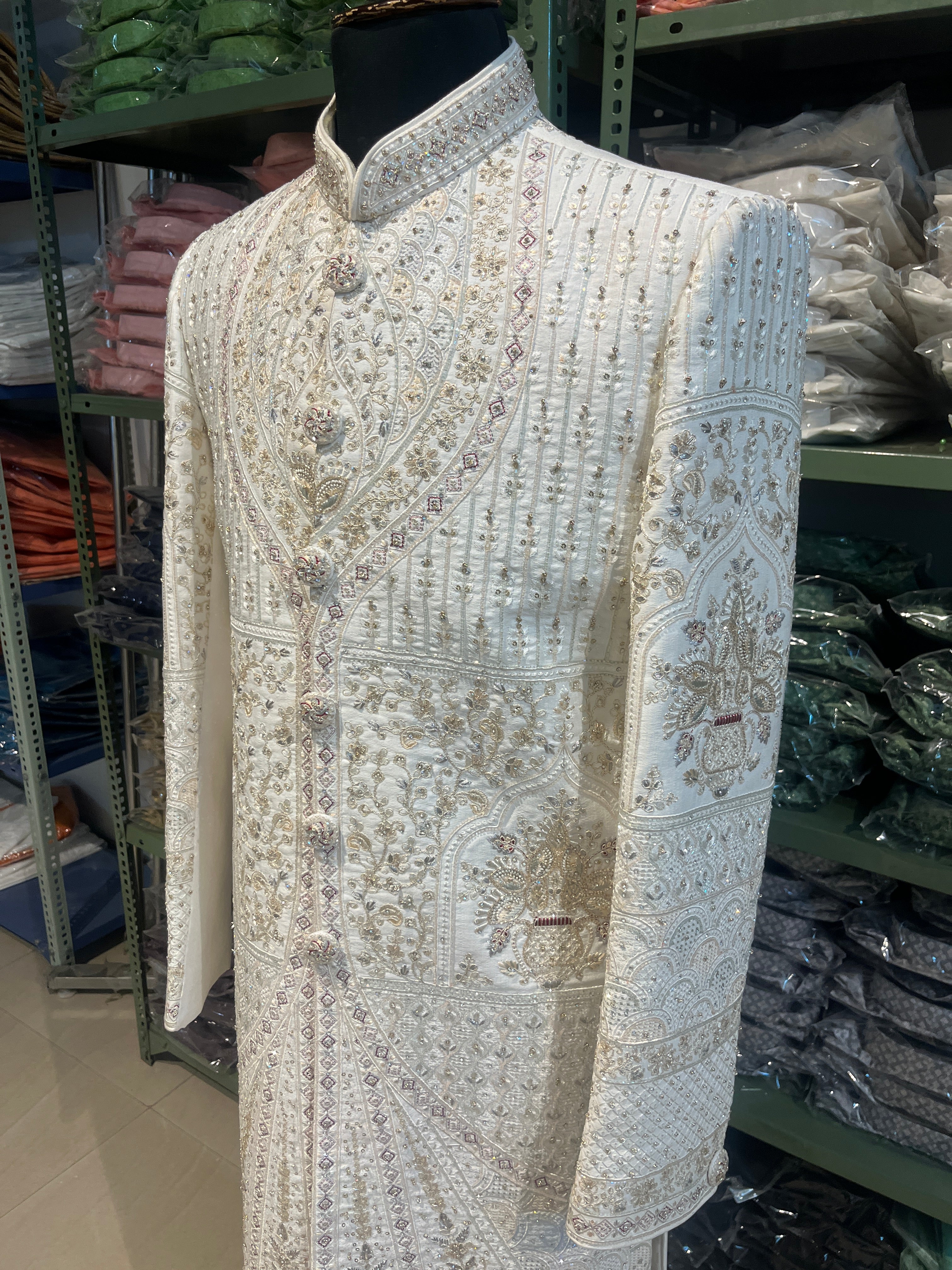 Ivory wedding Sherwani | groom and Groomsmen outfit | indian pakistani wedding dress for men