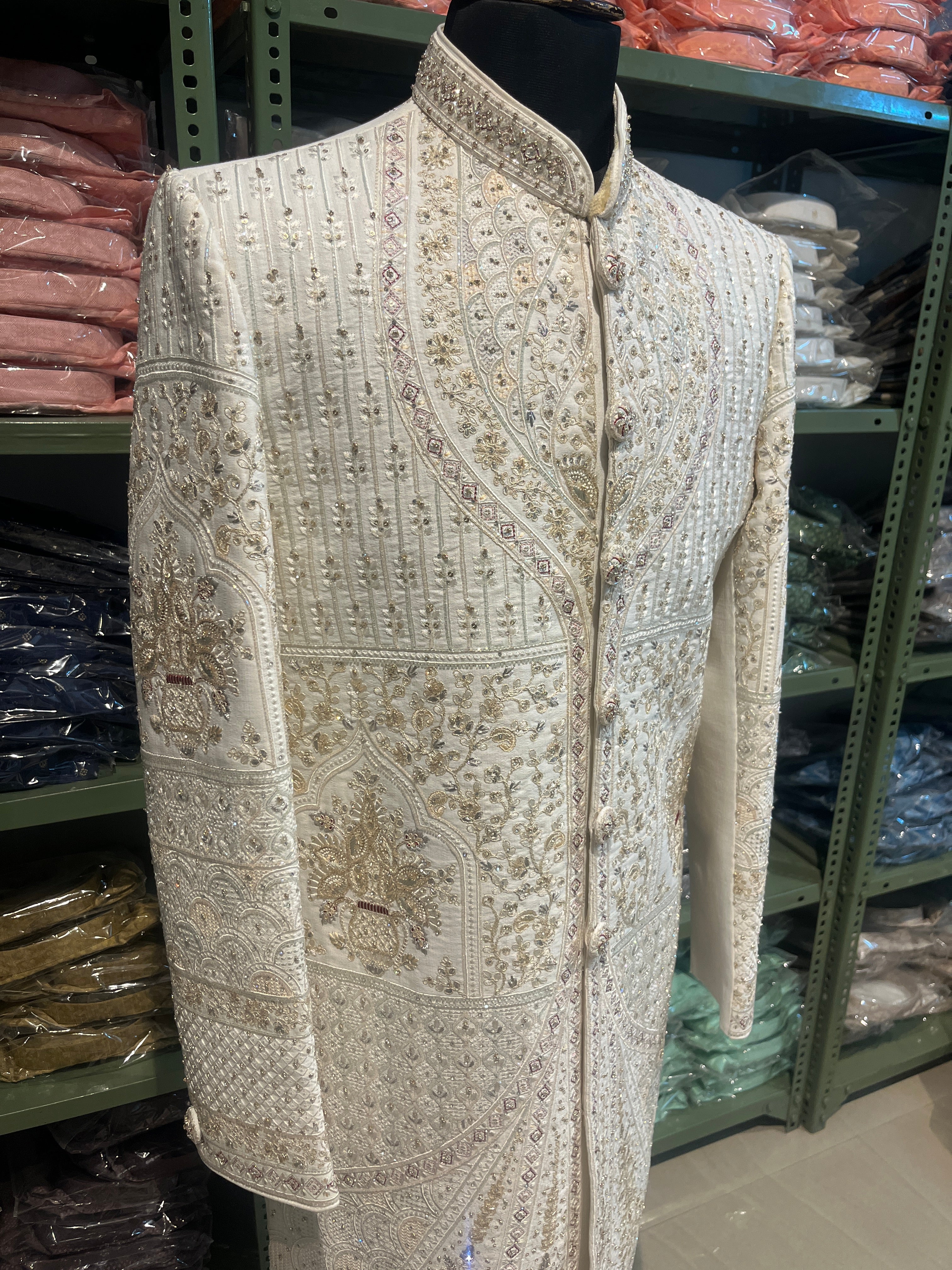 Ivory wedding Sherwani | groom and Groomsmen outfit | indian pakistani wedding dress for men