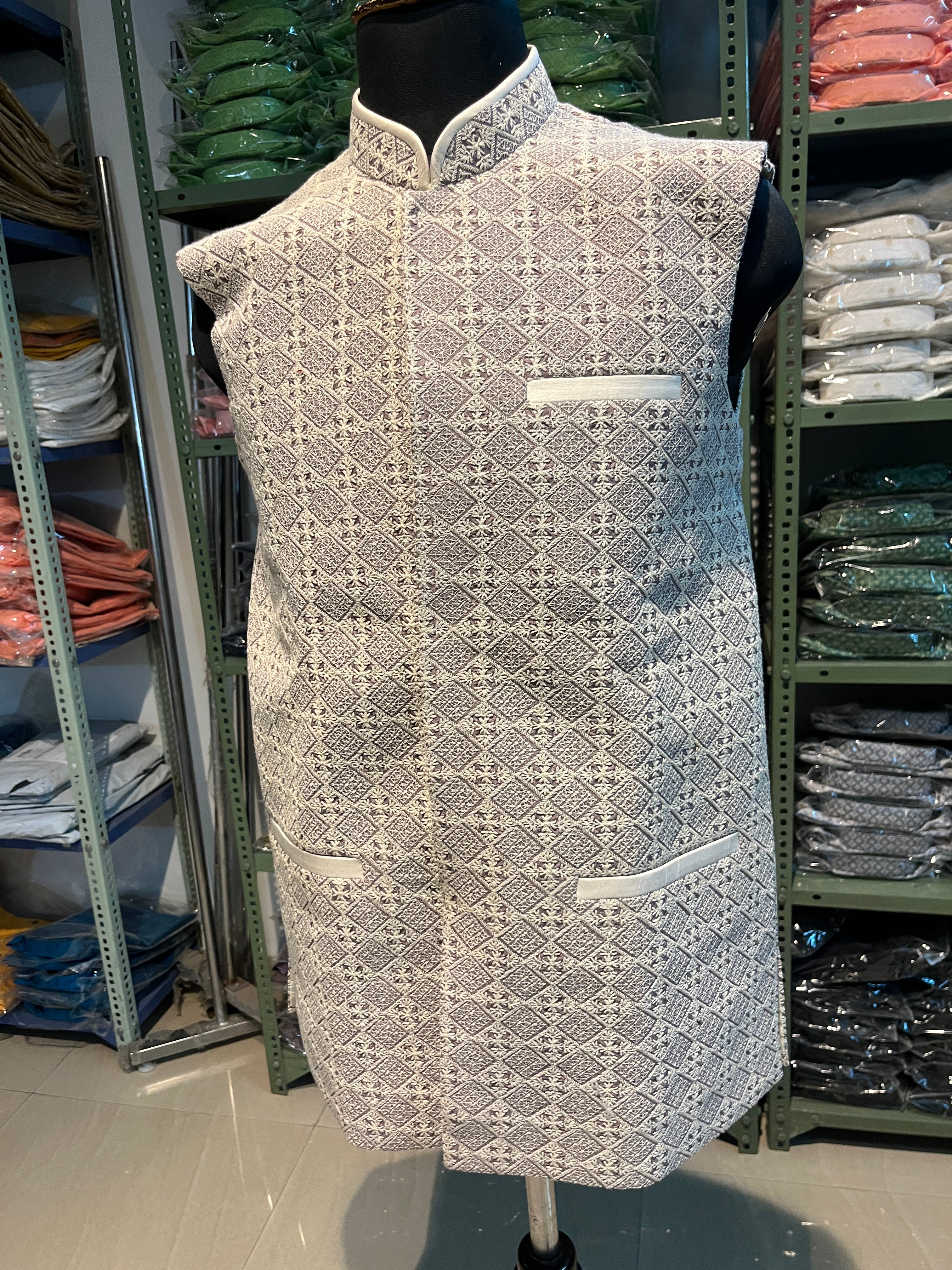 Chikankari Nehru Jacket For Men | Modi Jacket | Indian wedding wear outfits | waistcoat | kurta jacket