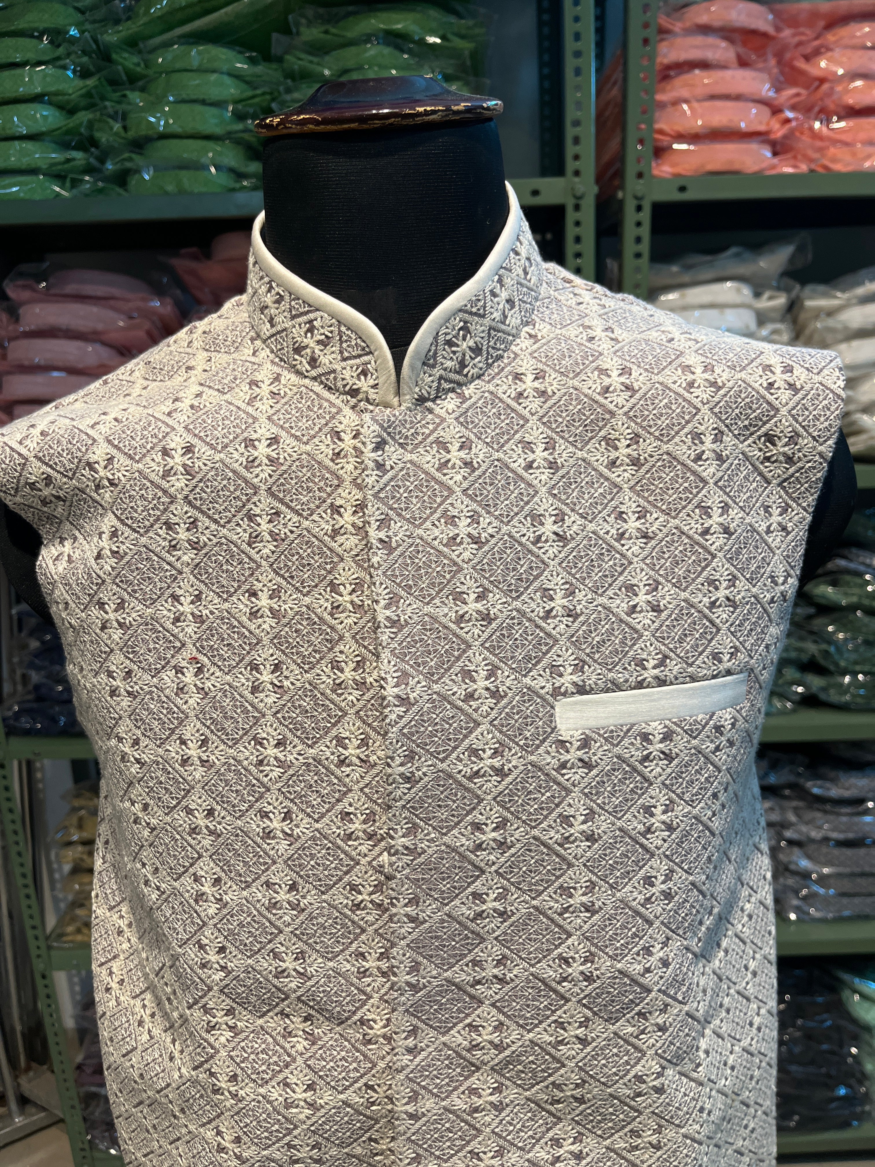 Chikankari Nehru Jacket For Men | Modi Jacket | Indian wedding wear outfits | waistcoat | kurta jacket