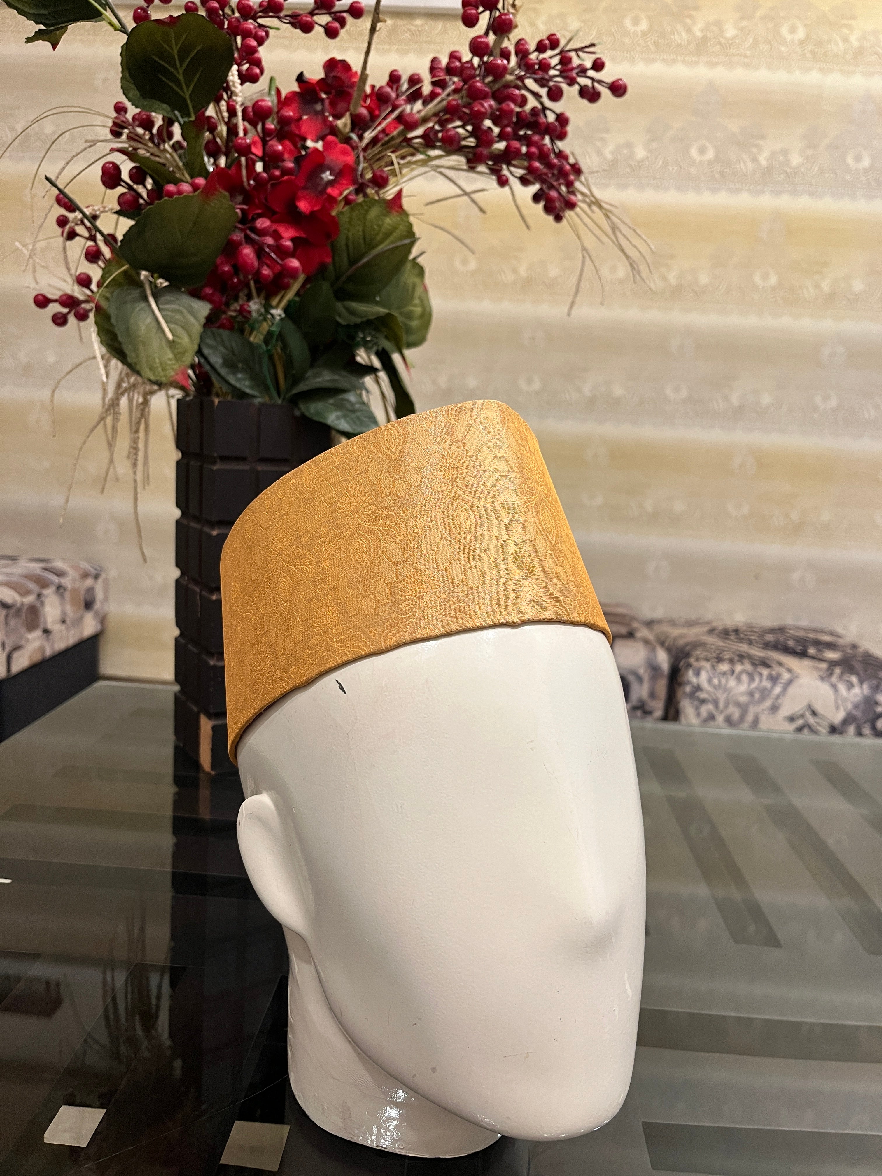 African Kente Kufi Hat, puja hat , Kofi Hat, Ankara Cap, African Men Hat, Choir, Black History Month Men Accessory