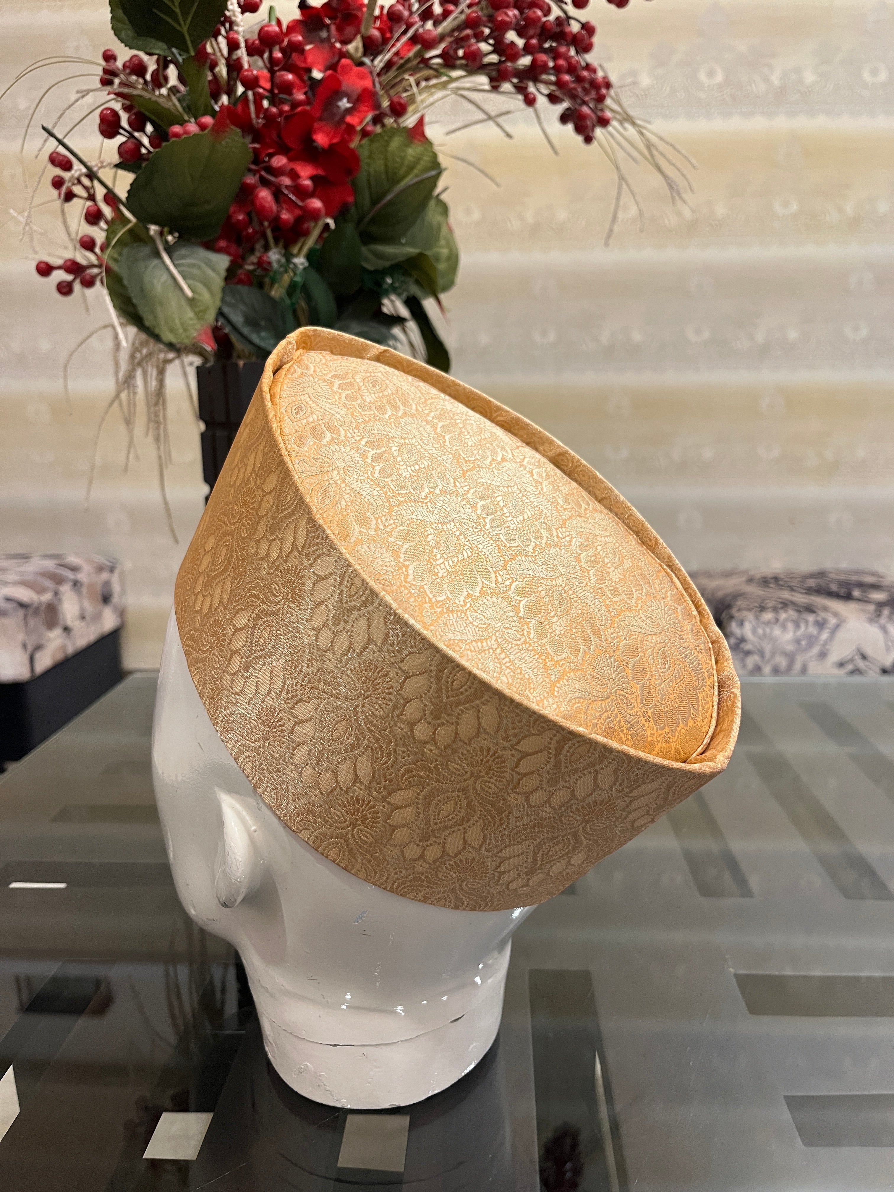 African Kente Kufi Hat, puja hat , Kofi Hat, Ankara Cap, African Men Hat, Choir, Black History Month Men Accessory