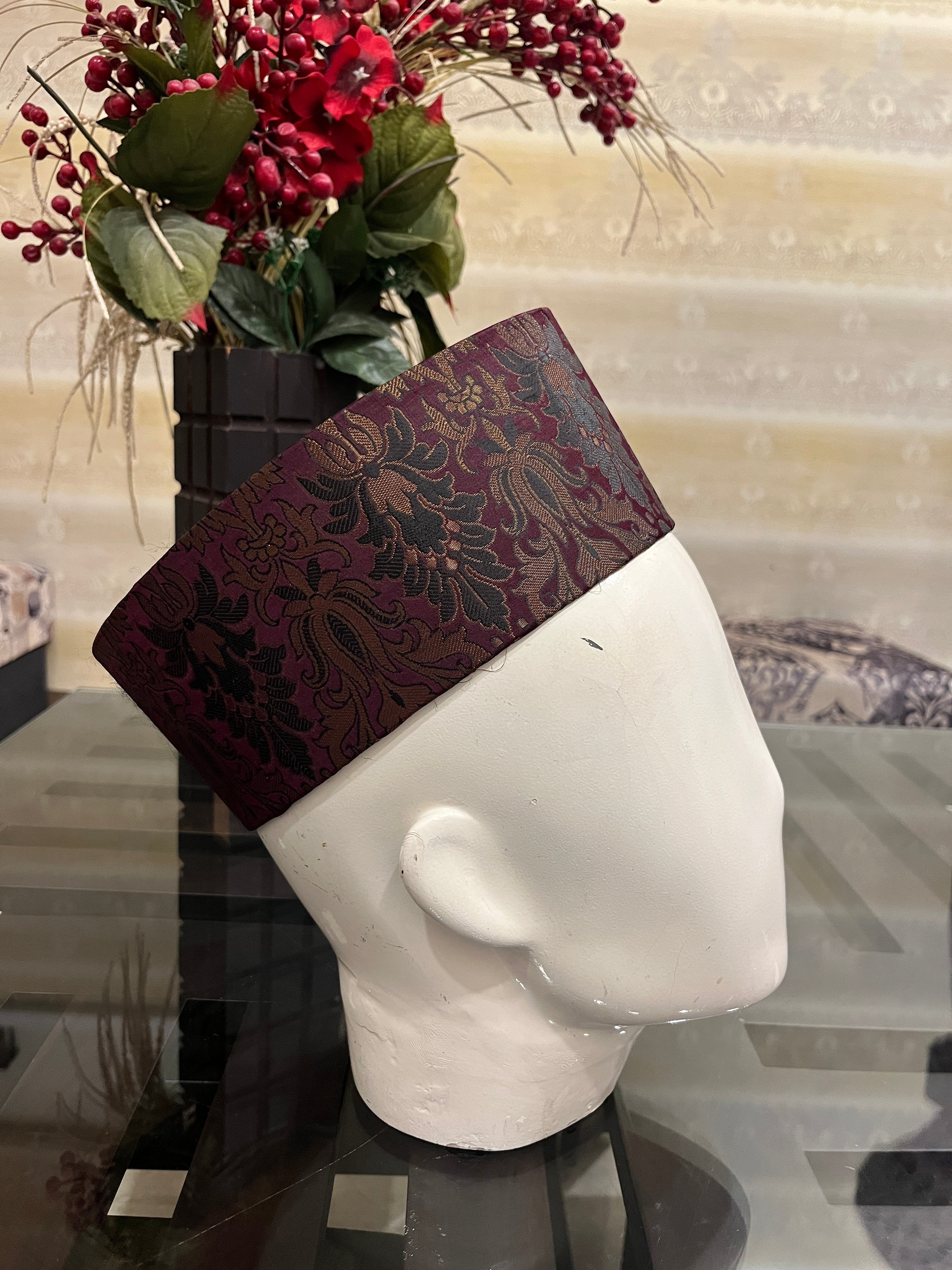 African Kente Kufi Hat, Kofi Hat, Ankara Cap, African Men Hat, Choir, White History Month Men Accessory