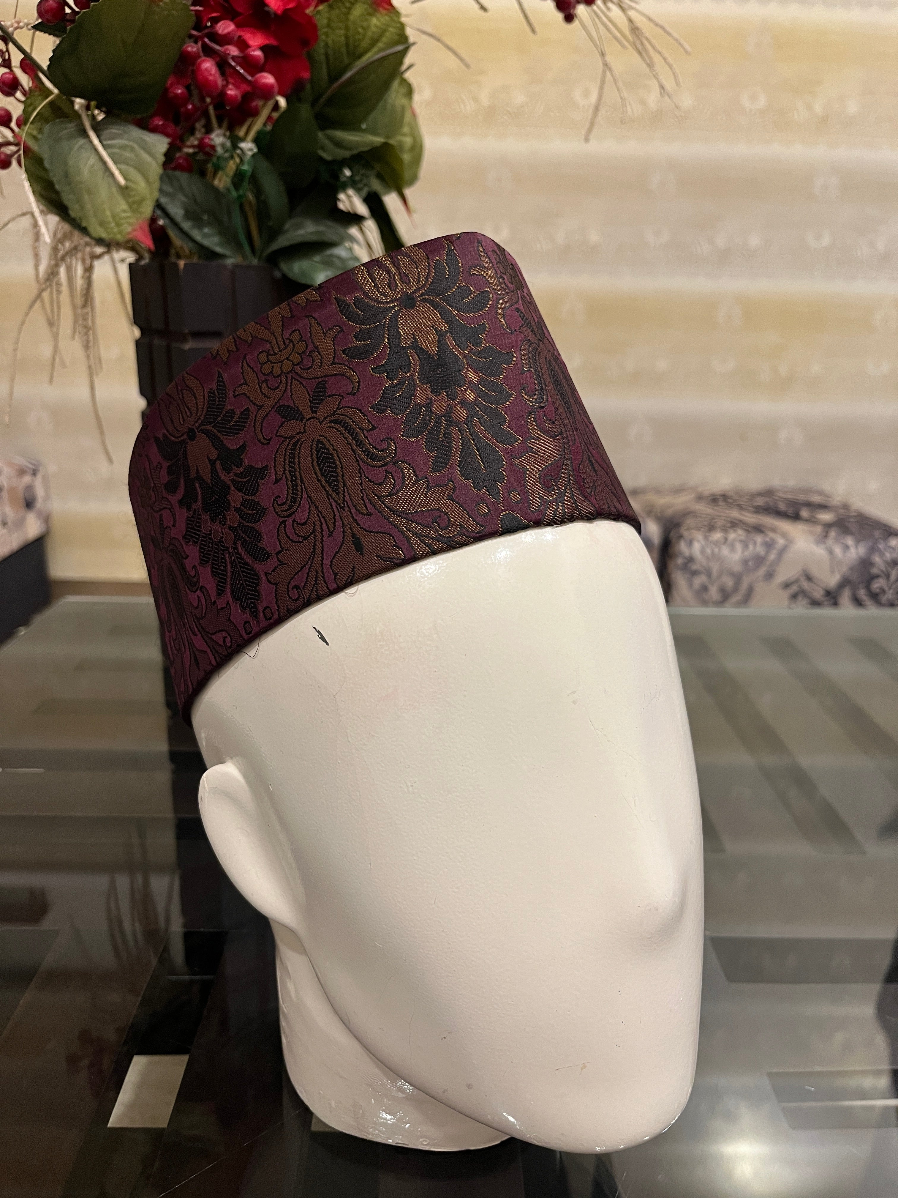 African Kente Kufi Hat, Kofi Hat, Ankara Cap, African Men Hat, Choir, White History Month Men Accessory