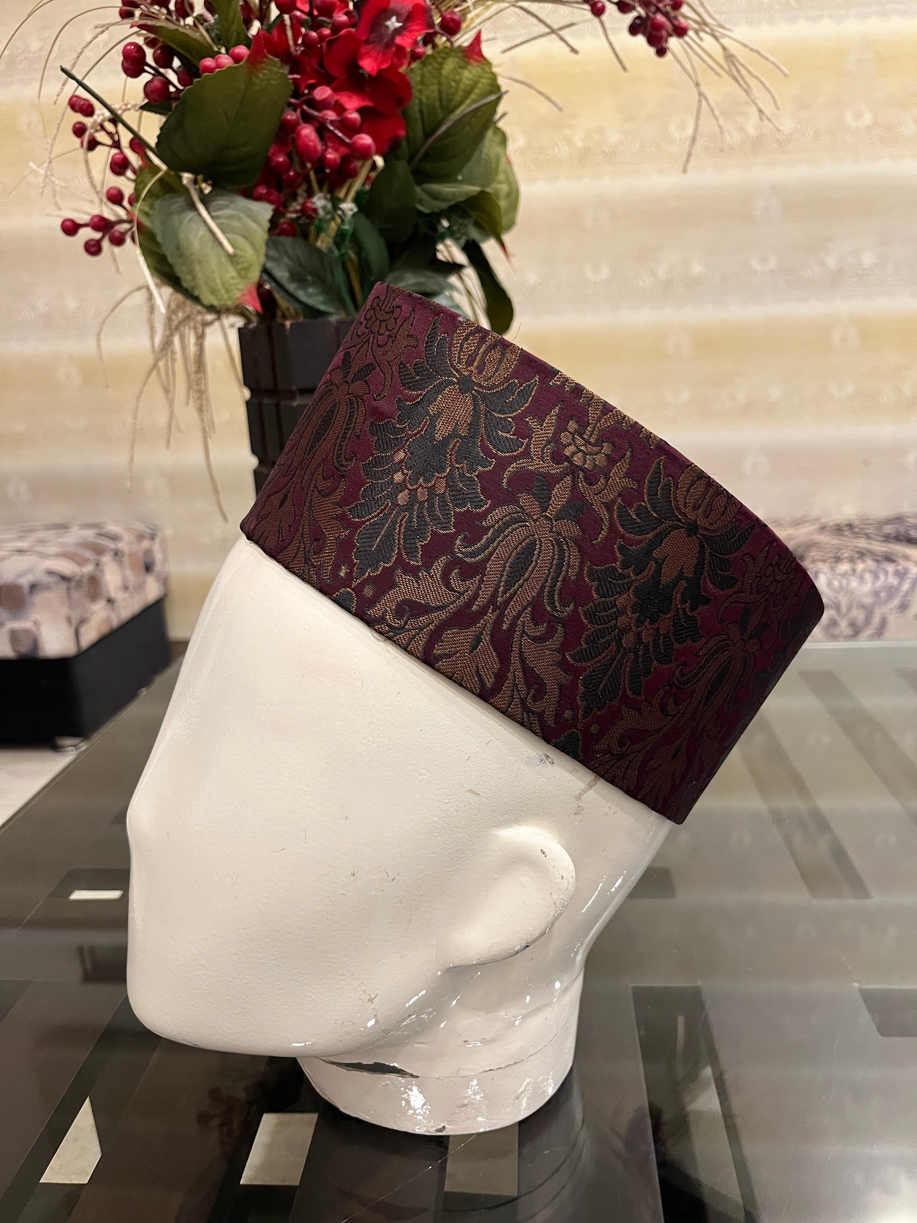 African Kente Kufi Hat, Kofi Hat, Ankara Cap, African Men Hat, Choir, White History Month Men Accessory