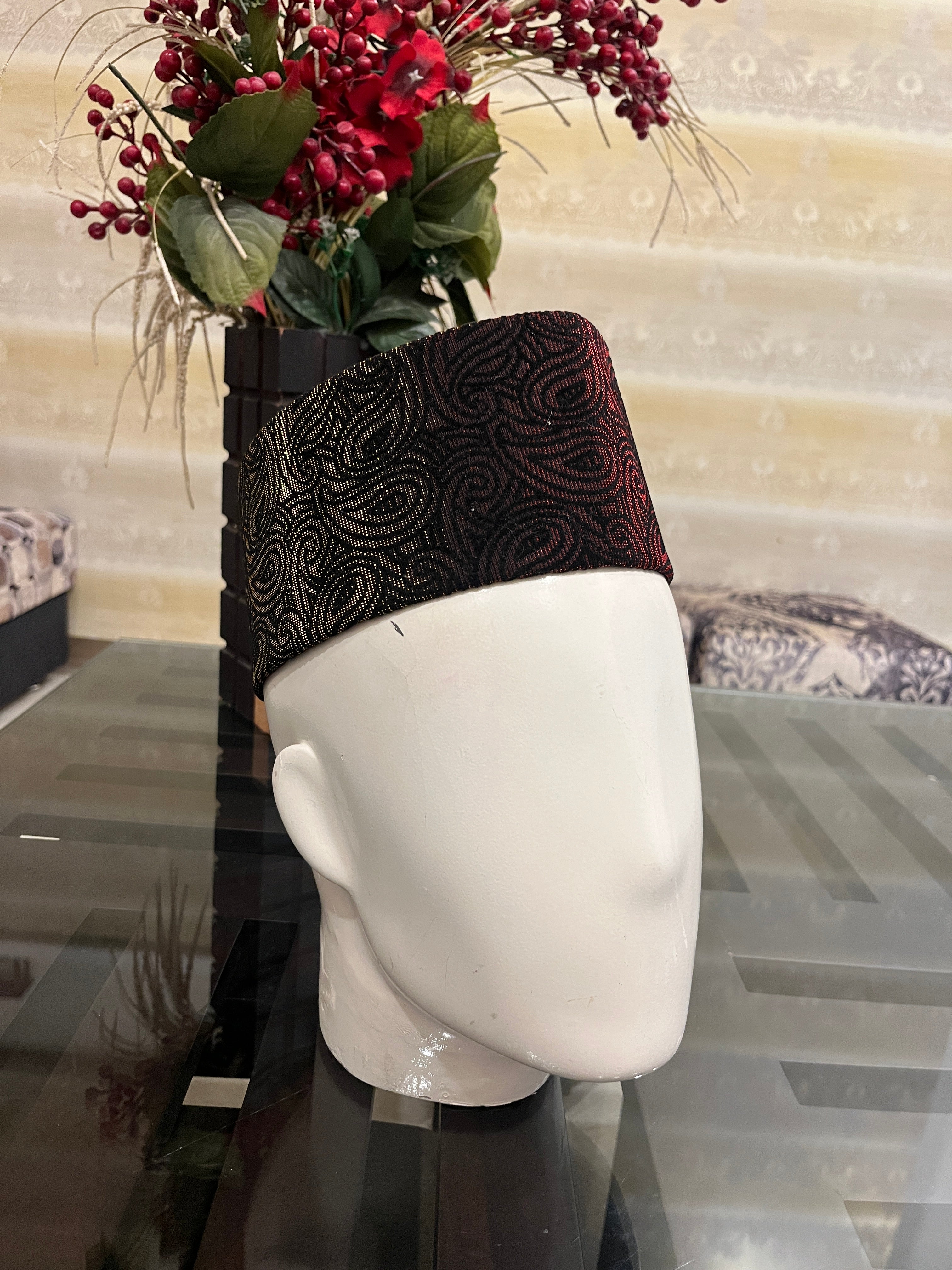 African Kente Kufi Hat, Kofi Hat, Ankara Cap, African Men Hat, Choir, White History Month Men Accessory