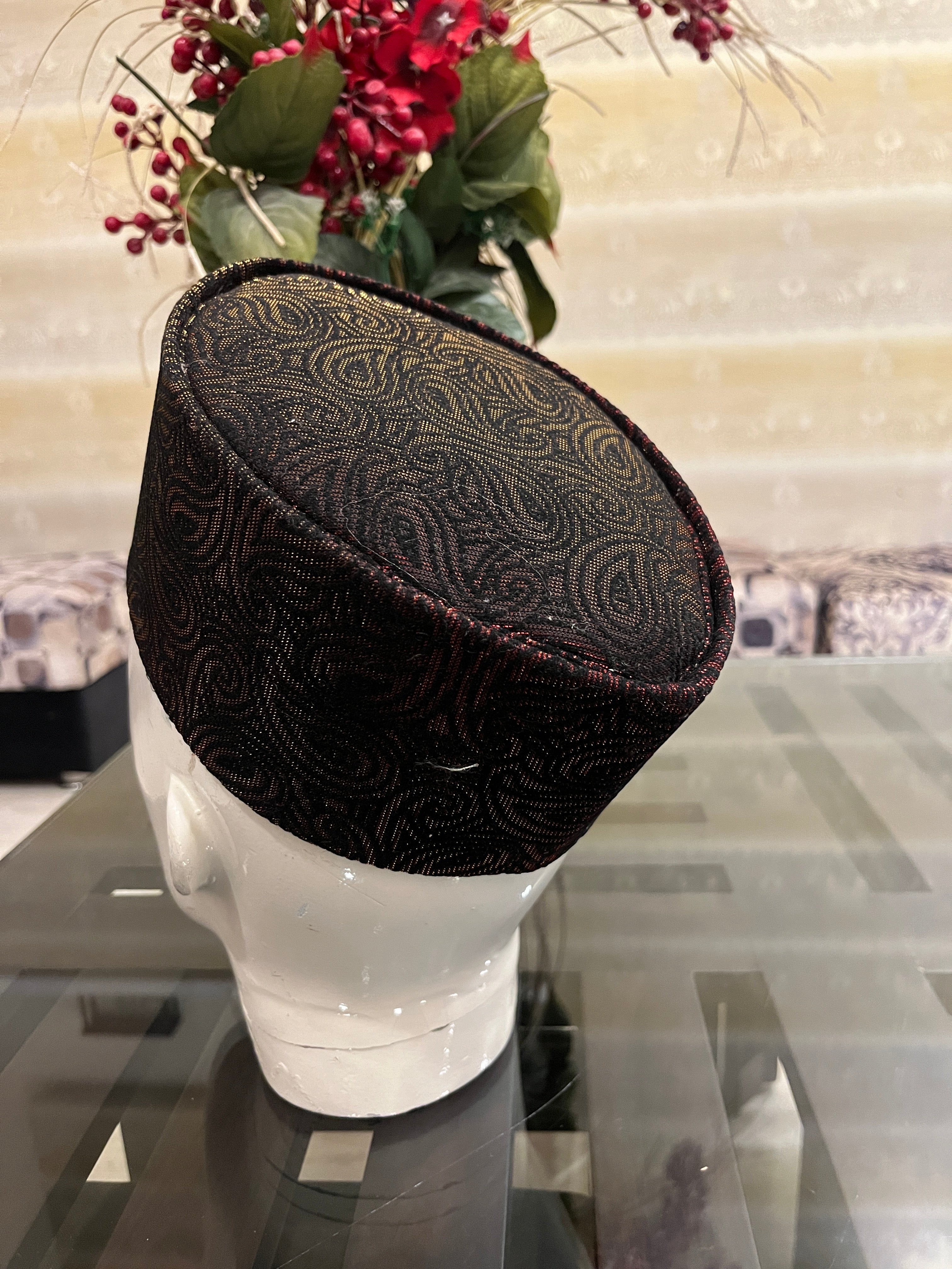 African Kente Kufi Hat, Kofi Hat, Ankara Cap, African Men Hat, Choir, White History Month Men Accessory