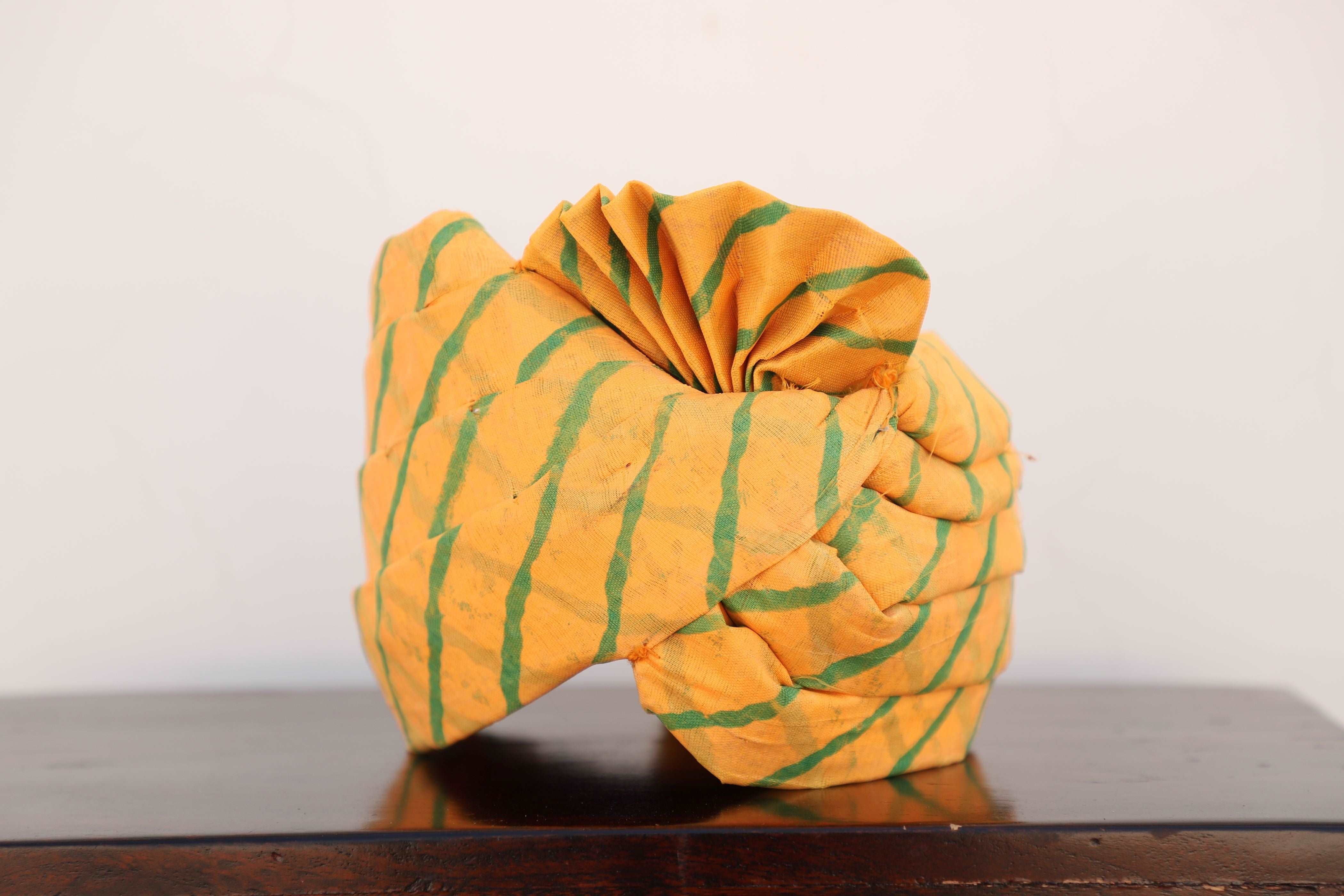 Traditional Readymade Fabric Lehriya Striped Print Cotton Safa/ Turban/ Pheta/pagri   Pheta (Turban Safa) For Men For Wedding/marriage And Traditional Function