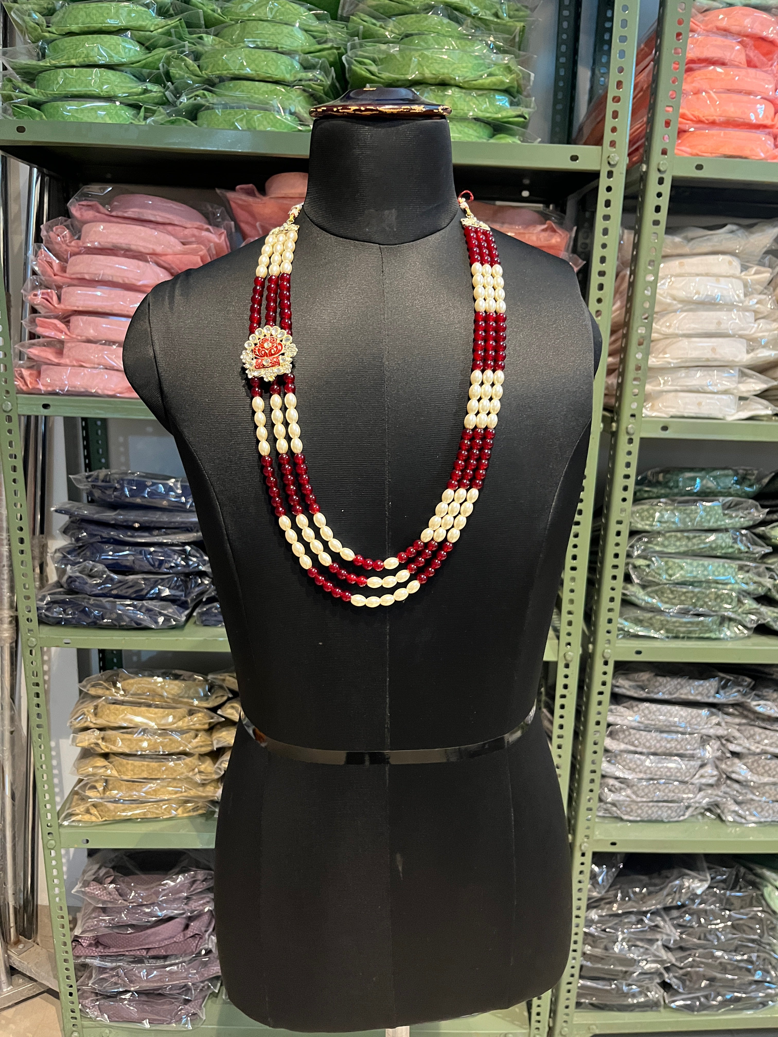 Men's Pearls And Long Mala For Men Wedding Traditional | Groom/ Dulha Necklace For Sherwani