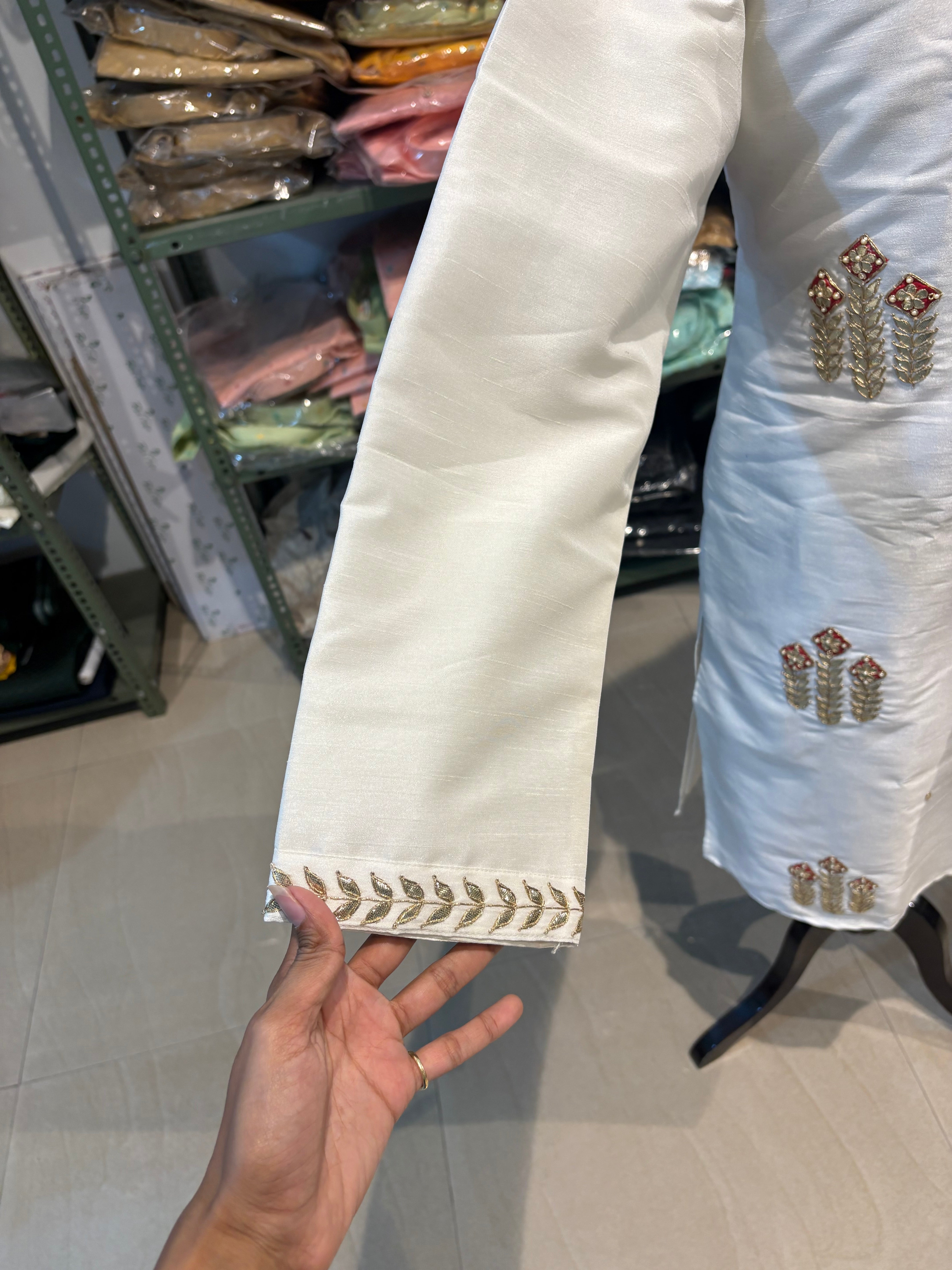 Handwork Thread Mens Kurta & Pants Set | Festive Outfit for men | Groom or Groomsmen outfit