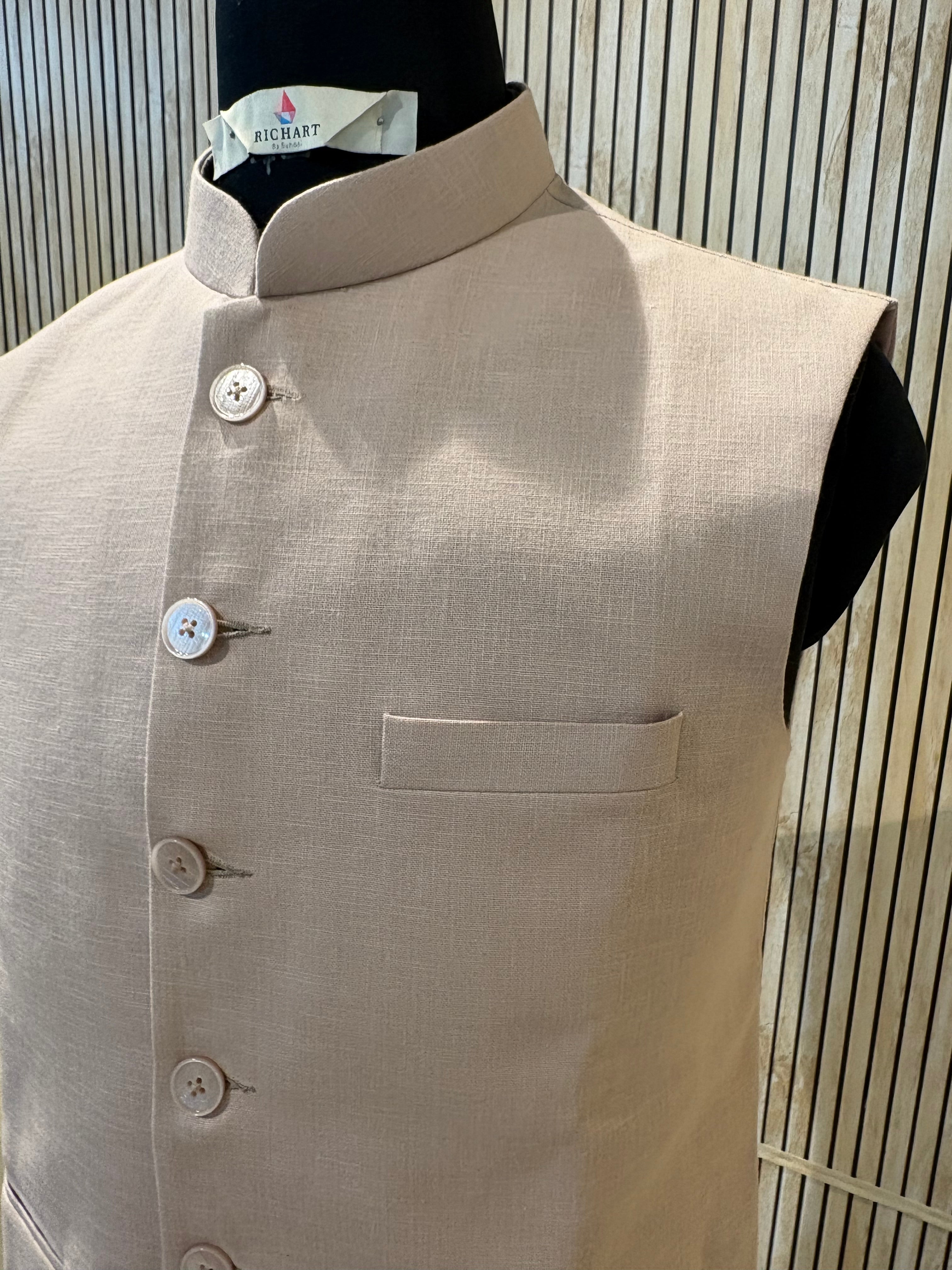 Plain Linen Nehru Jacket For Men | modi jacket | Summer outfit for wedding and festivals