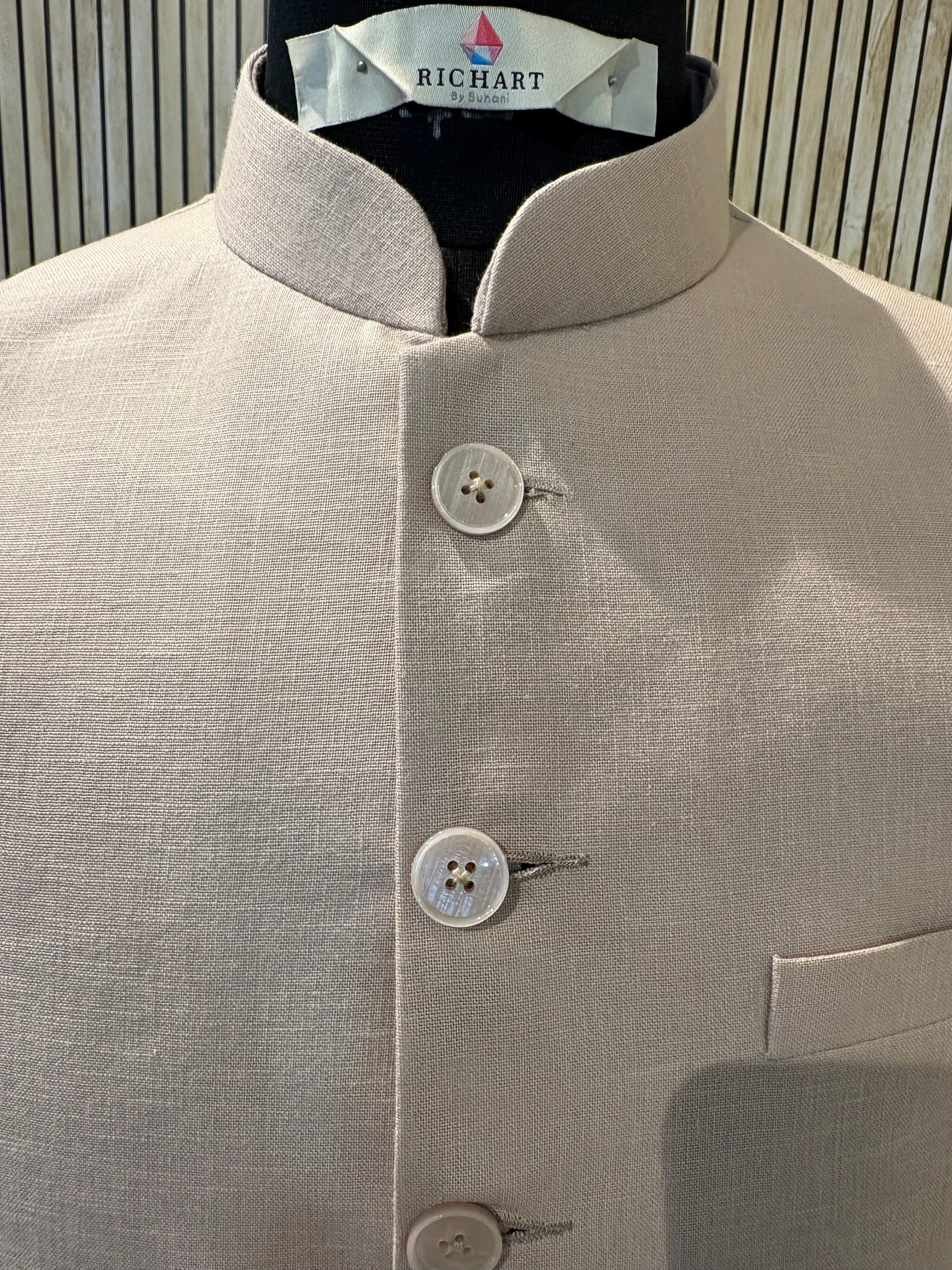 Plain Linen Nehru Jacket For Men | modi jacket | Summer outfit for wedding and festivals