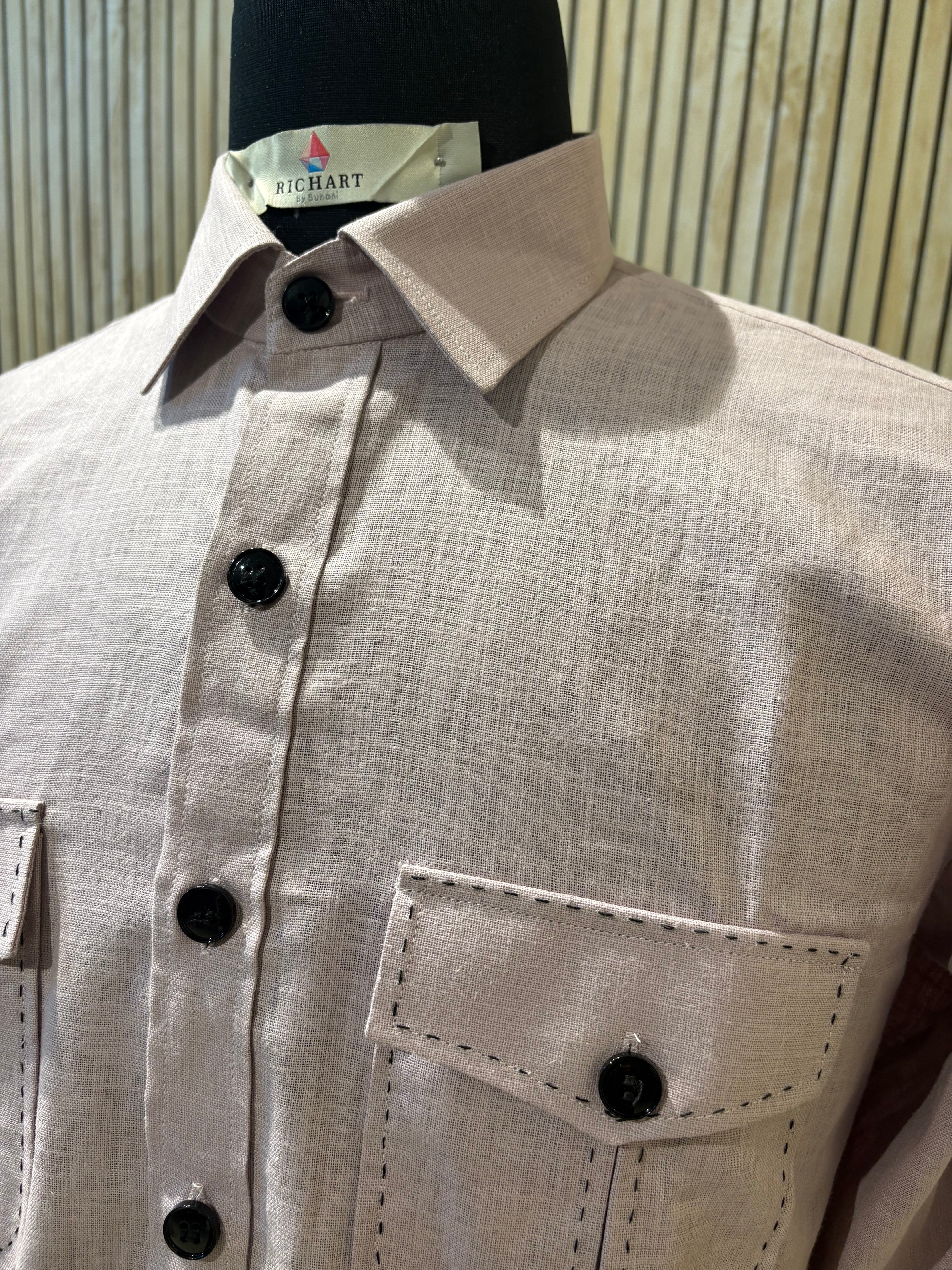 Linen Safari shirts for men |  summer wedding outfit for men | resort wear | beach wear | beach wedding outfit