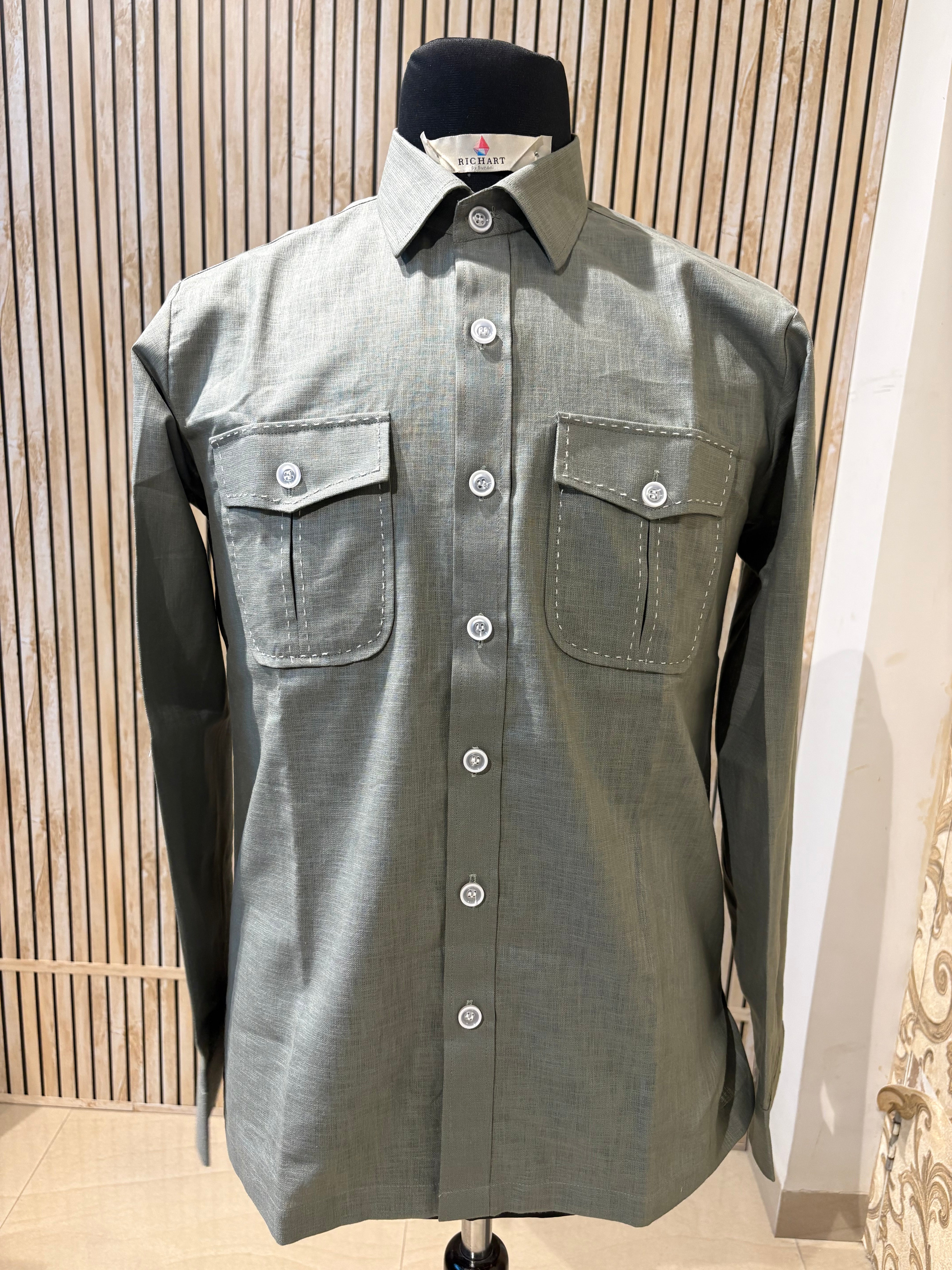 Linen Safari shirts for men |  summer wedding outfit for men | resort wear | beach wear | beach wedding outfit