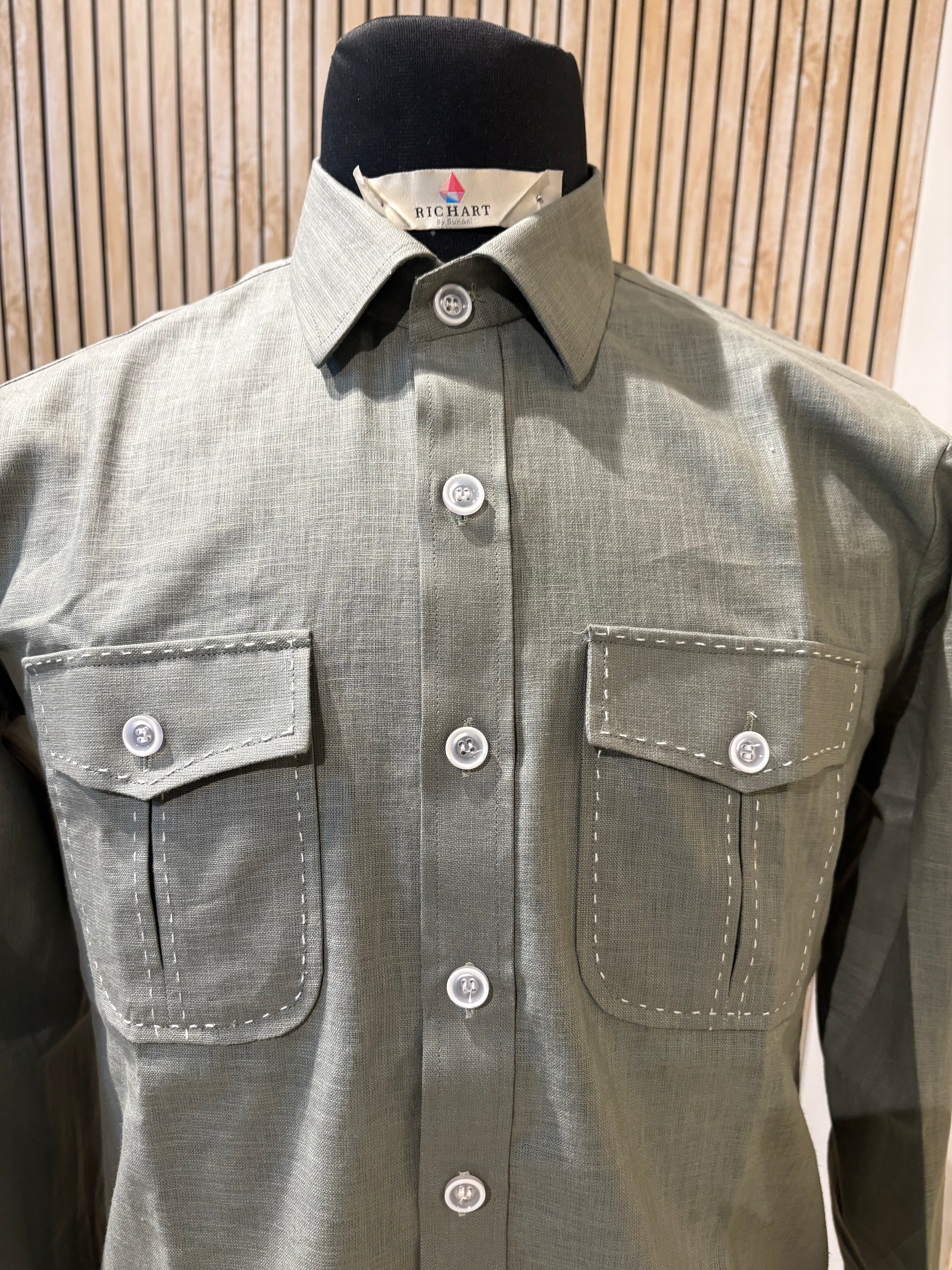 Linen Safari shirts for men |  summer wedding outfit for men | resort wear | beach wear | beach wedding outfit