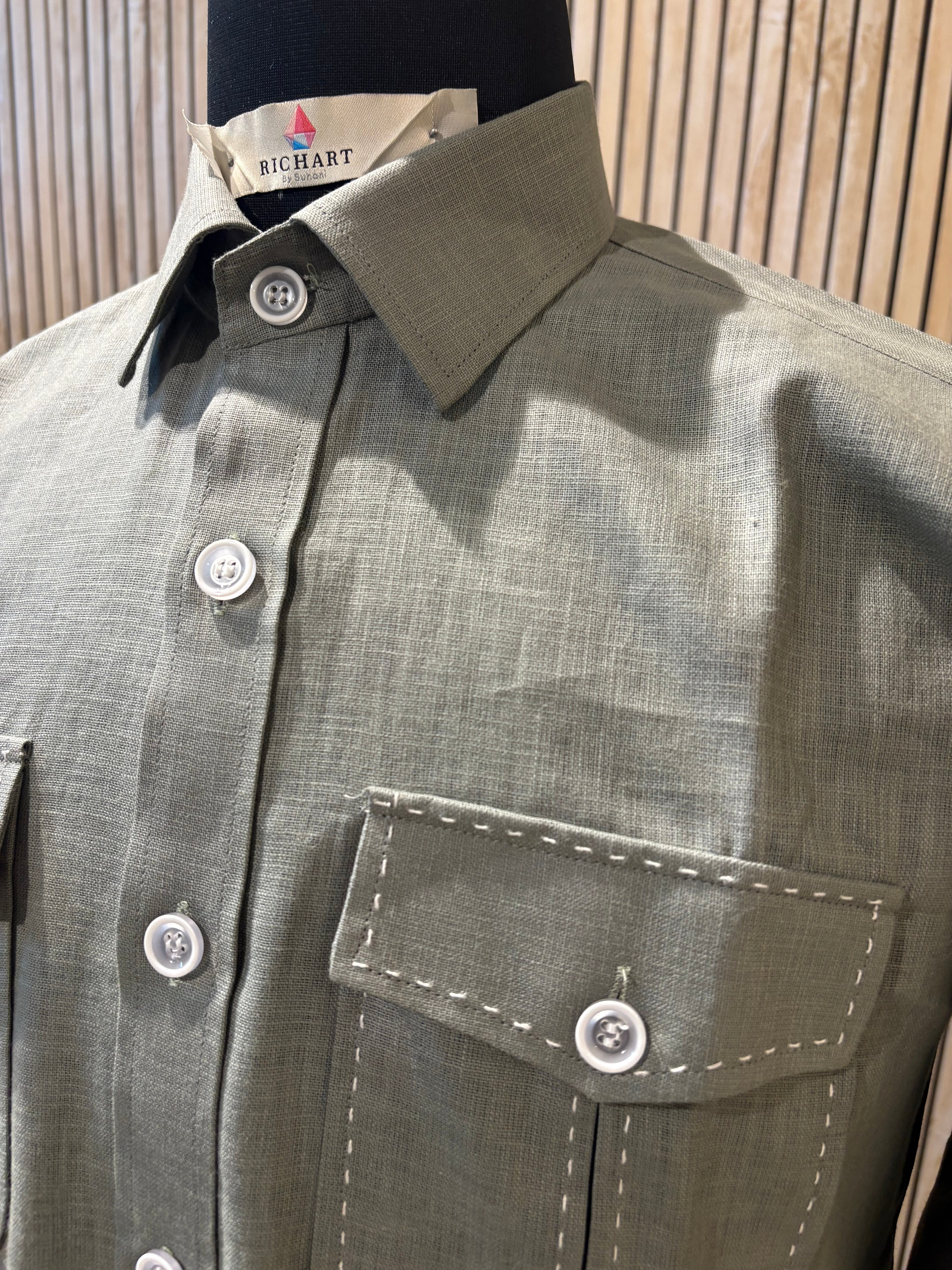 Linen Safari shirts for men |  summer wedding outfit for men | resort wear | beach wear | beach wedding outfit