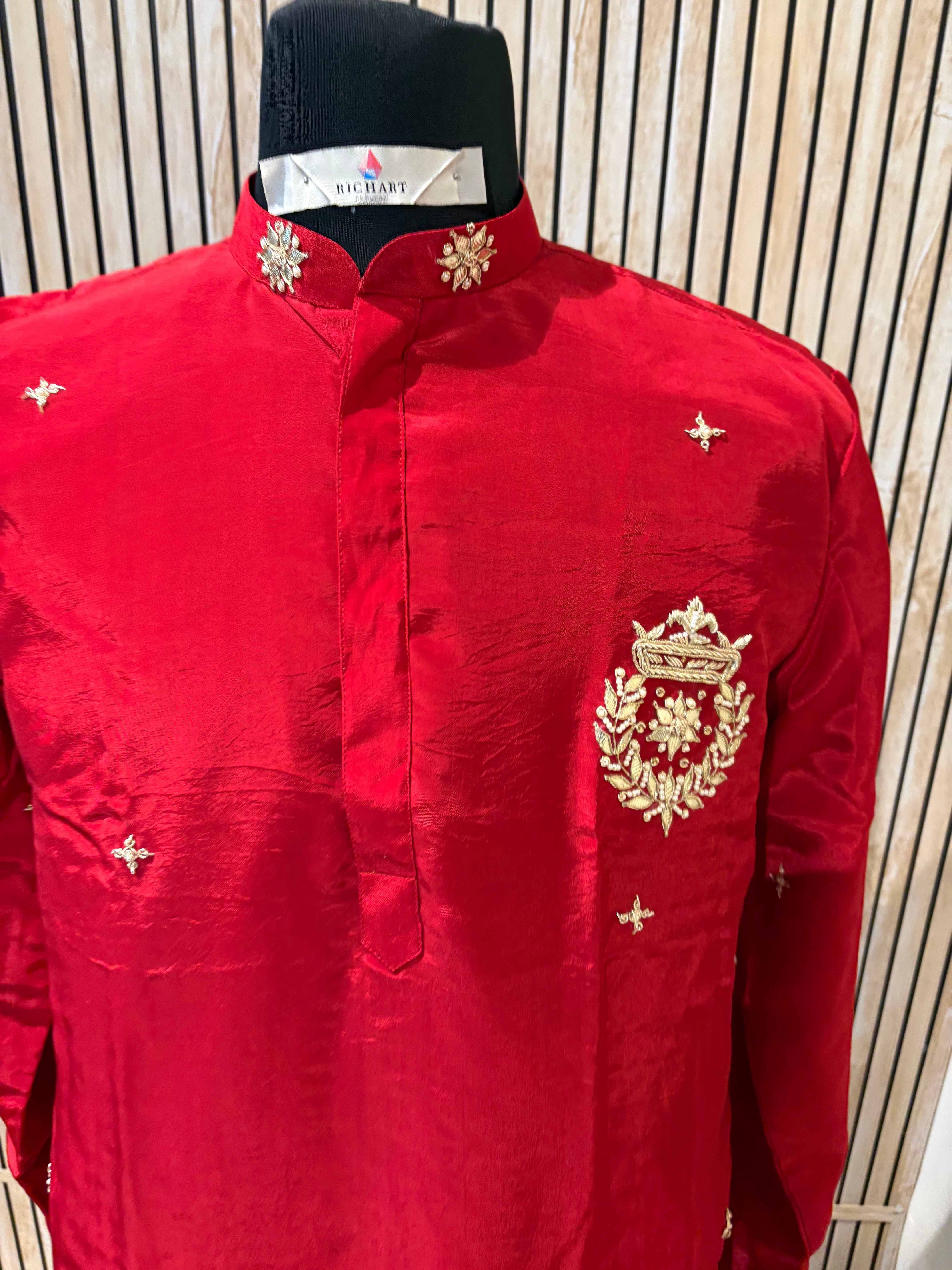 Handwork Thread Mens Kurta & Pants Set | Festive Outfit for men | Groom or Groomsmen outfit