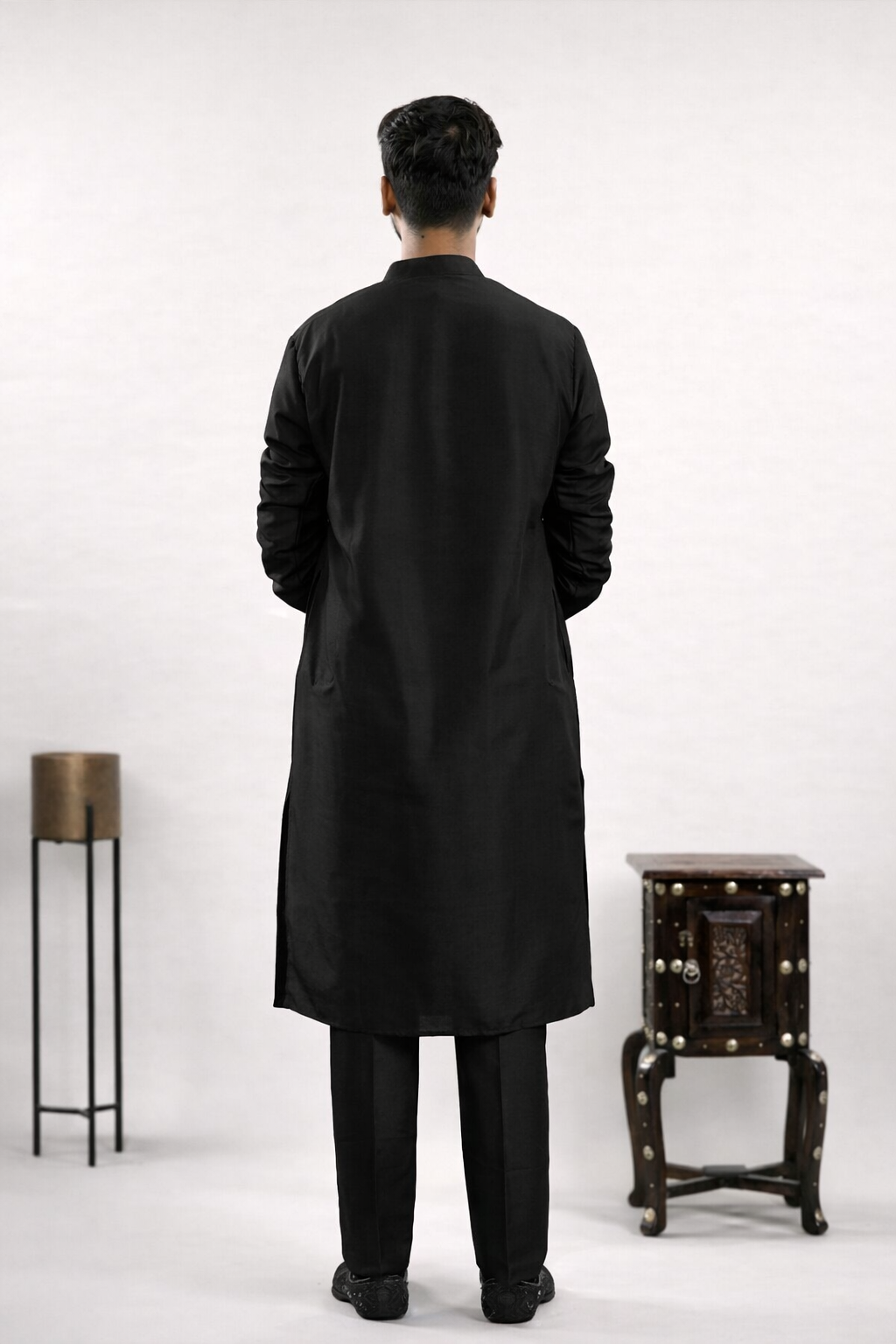 Men's Silk handwork Kurta & pants Set | groom or groomsmen wear | festive kurta