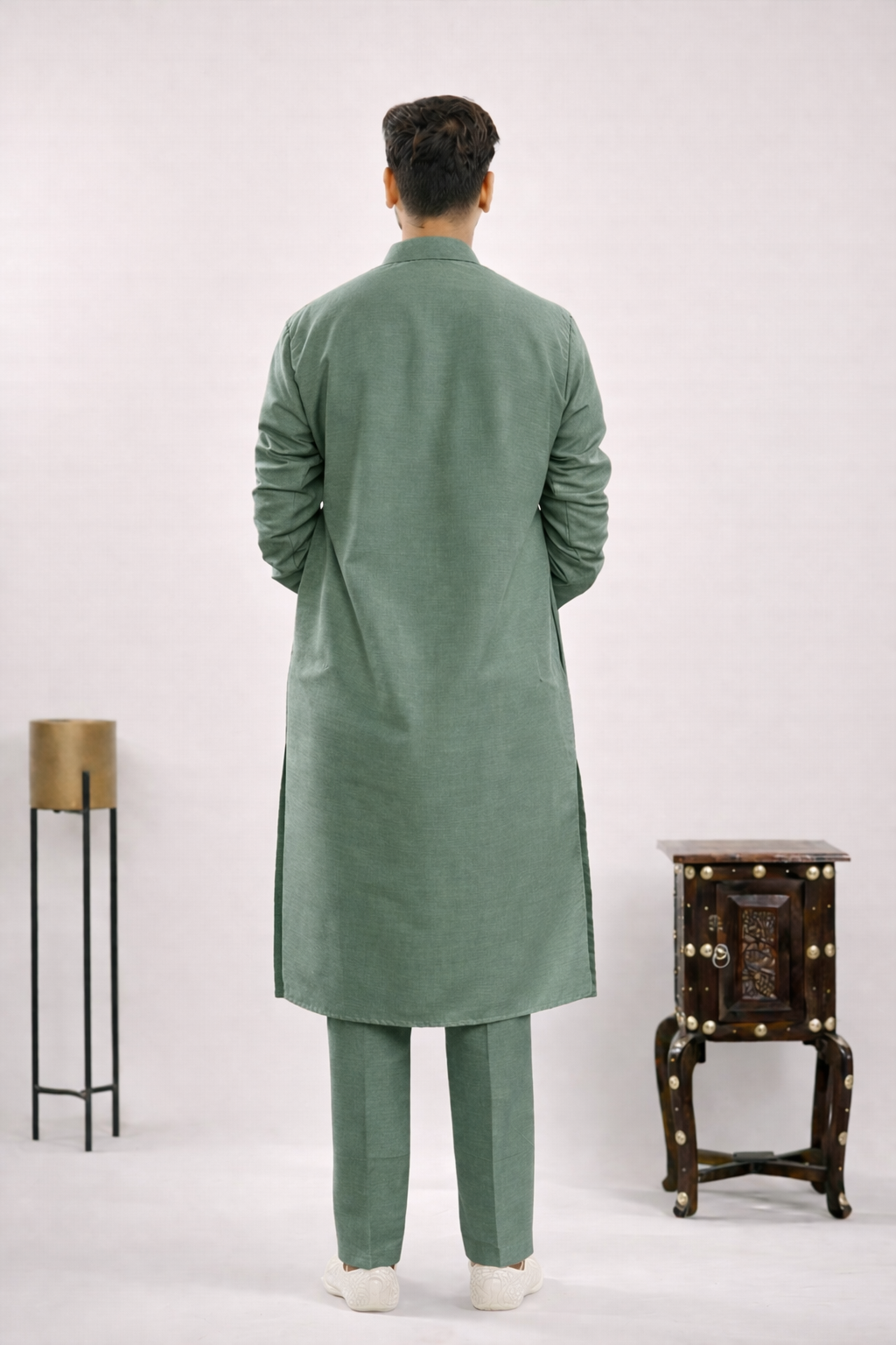 Men's Silk handwork Kurta & pants Set | groom or groomsmen wear | festive kurta