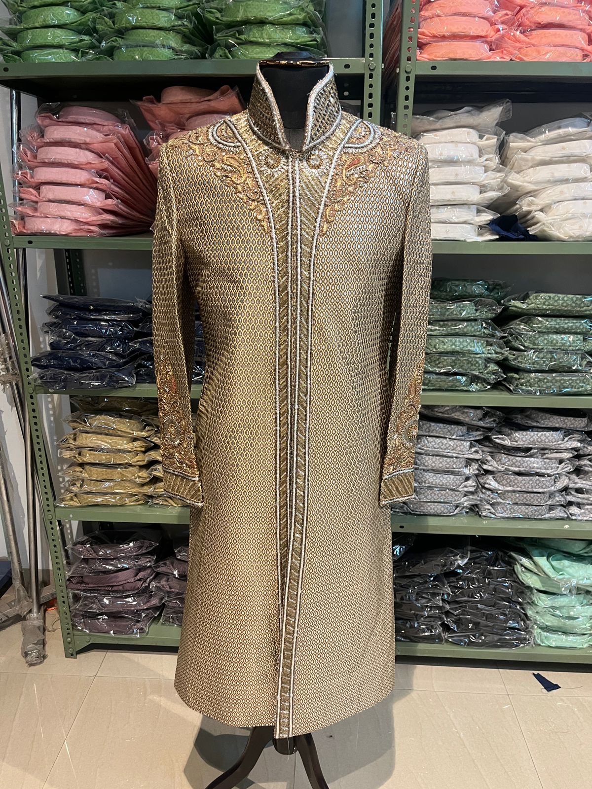 Gold sherwani for men | groom and groomsmen outfit | Indian Pakistani wedding dress men