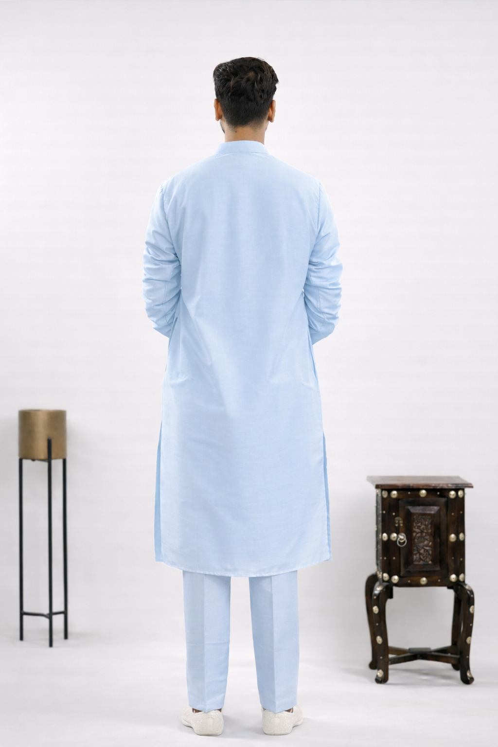 Men's Silk handwork Kurta & pants Set | groom or groomsmen wear | festive kurta