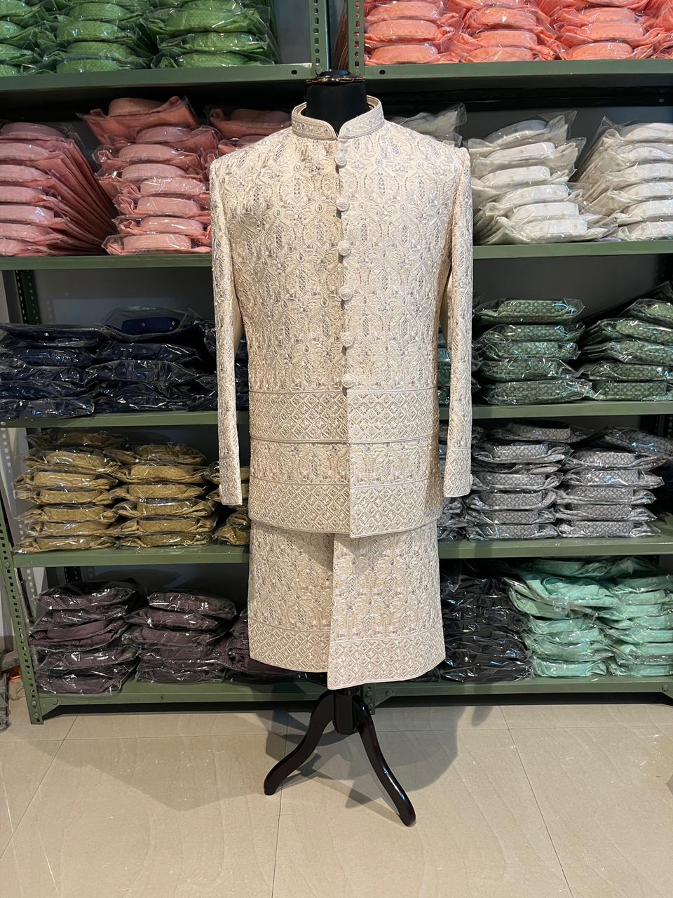 Hand Embroidery Sherwani For Men | Groom Wedding Outfit