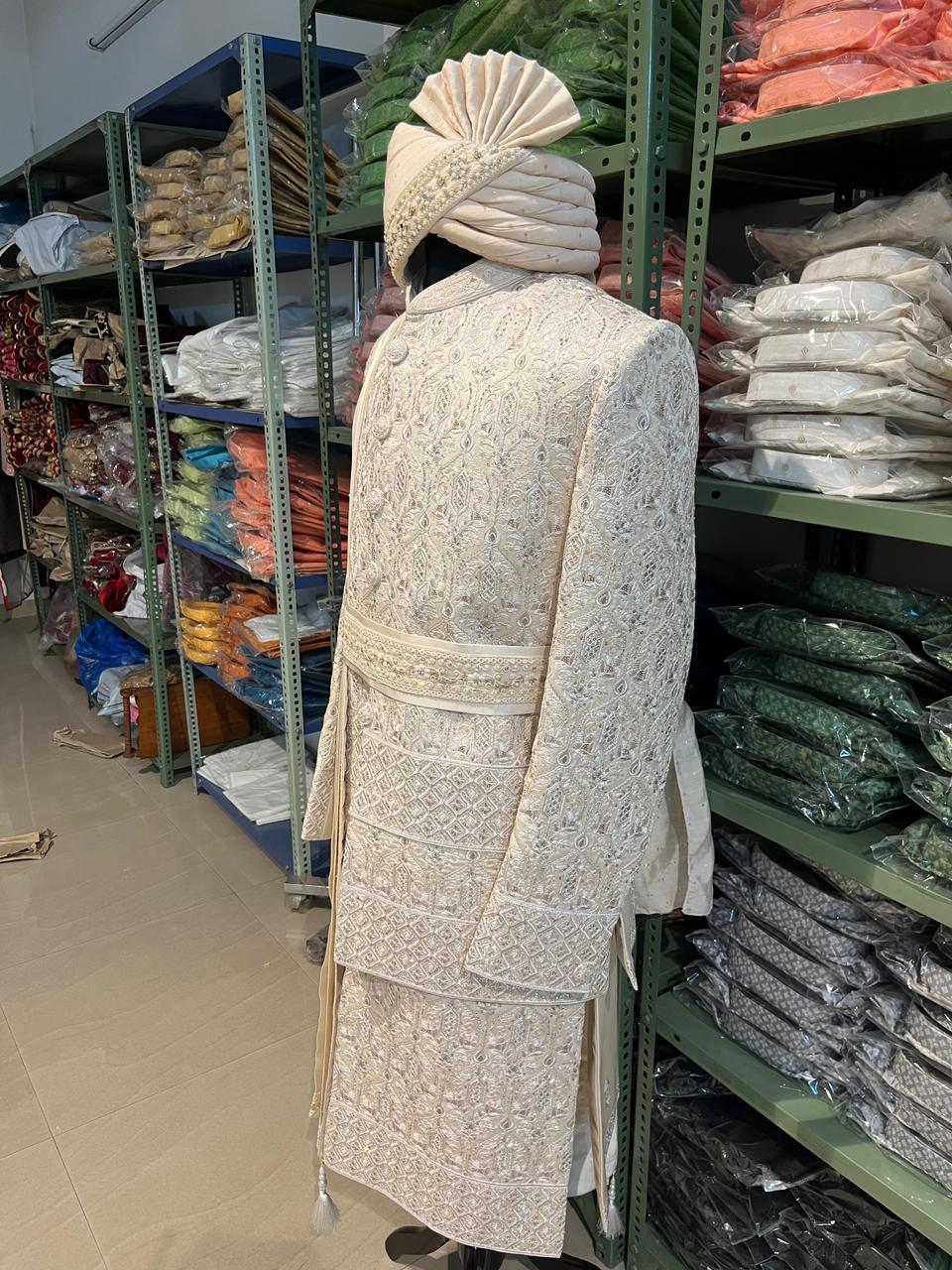 Hand Embroidery Sherwani For Men | Groom Wedding Outfit