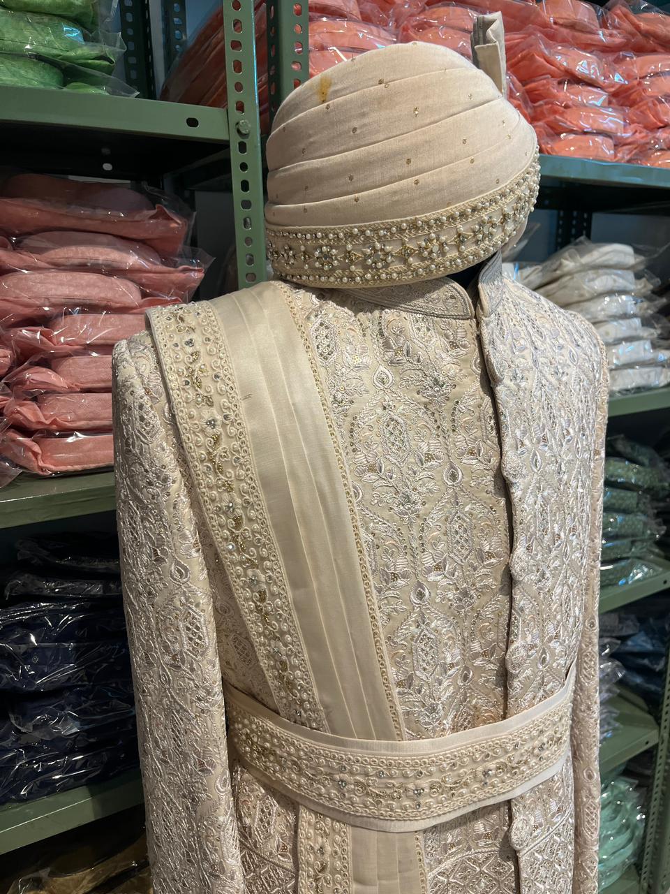 Hand Embroidery Sherwani For Men | Groom Wedding Outfit