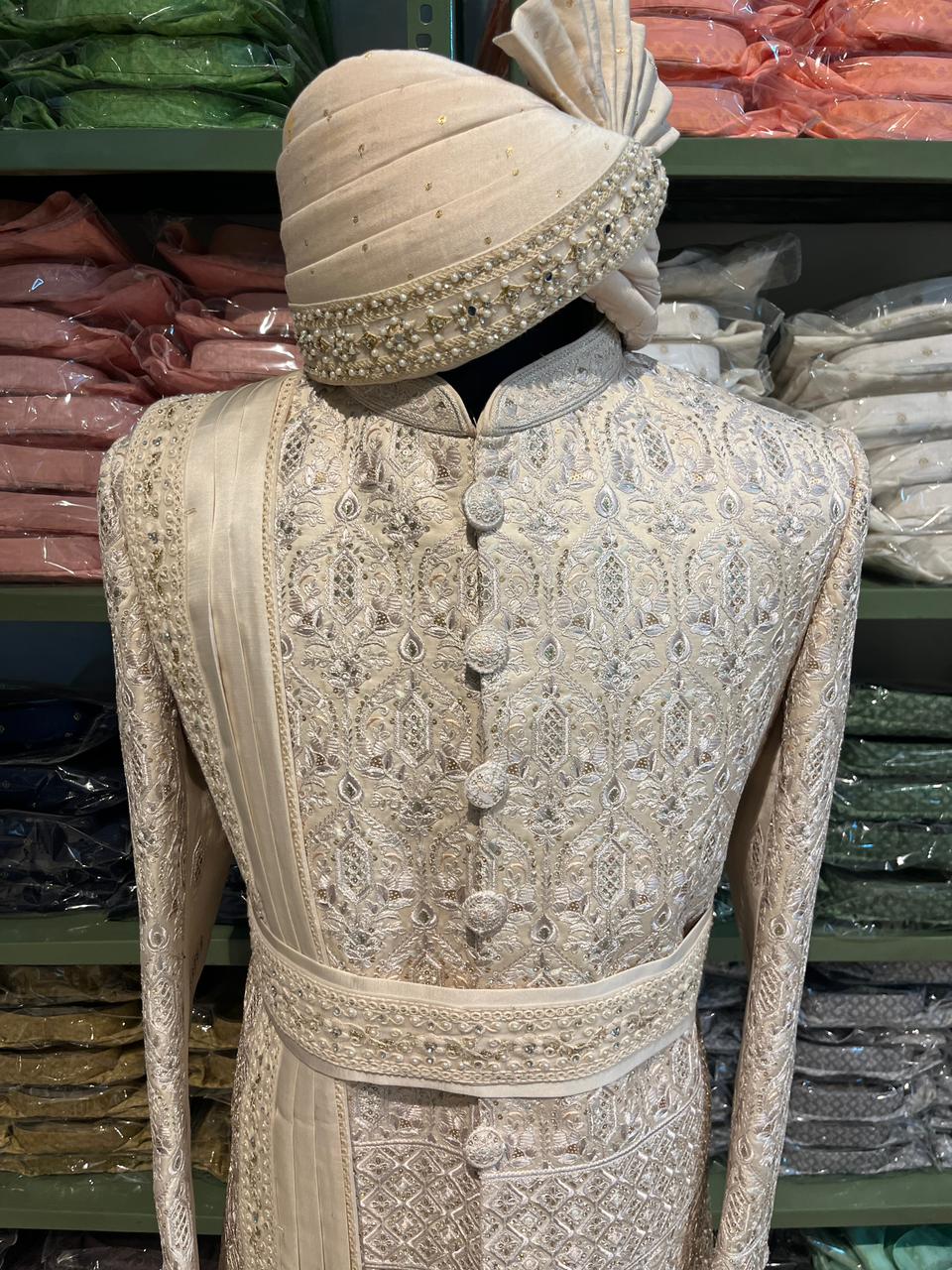 Hand Embroidery Sherwani For Men | Groom Wedding Outfit