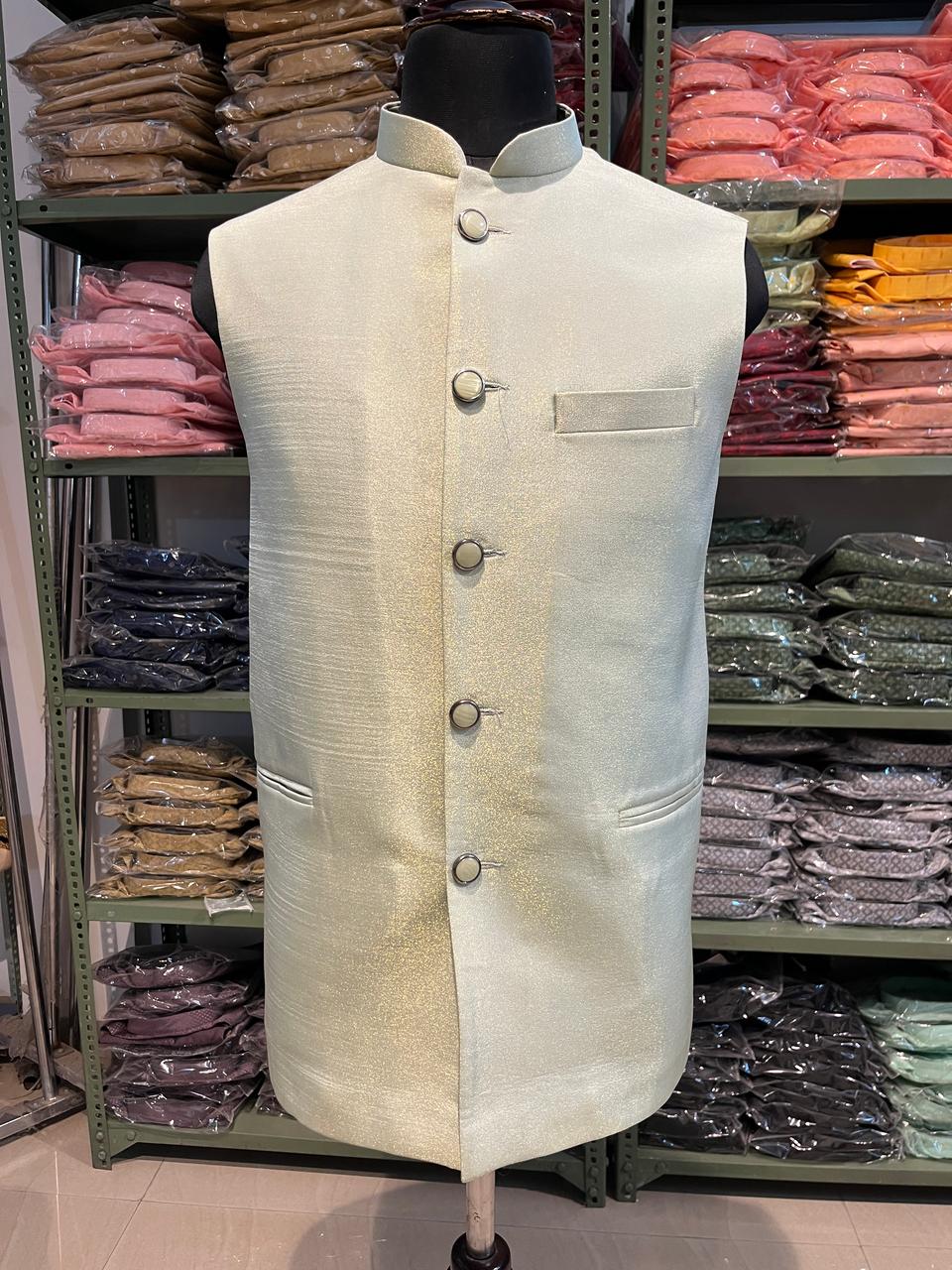 Silk Fabric Nehru Jacket For Men | Modi Jacket | Indian wedding wear outfits | waistcoat | kurta jacket