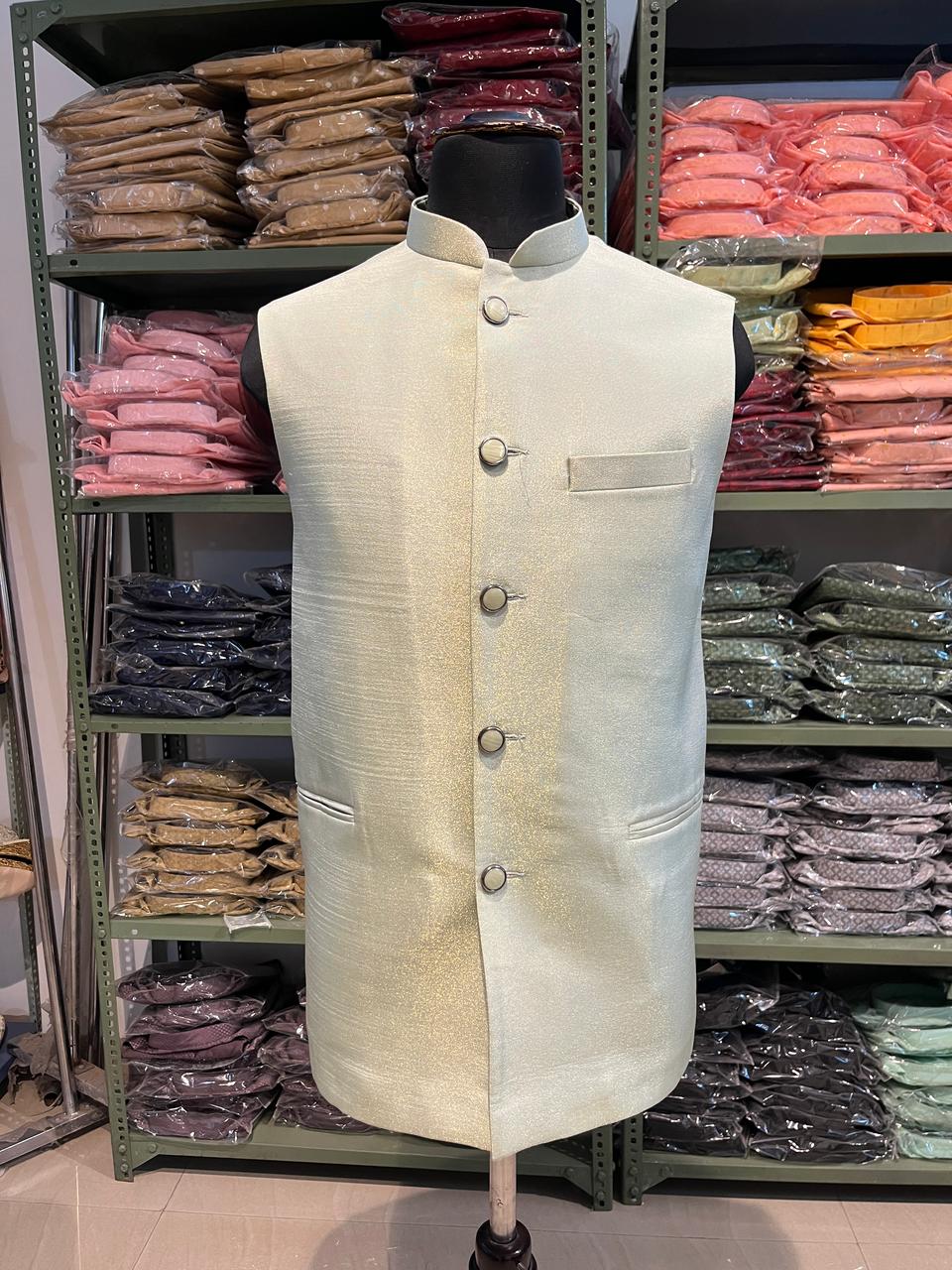Silk Fabric Nehru Jacket For Men | Modi Jacket | Indian wedding wear outfits | waistcoat | kurta jacket
