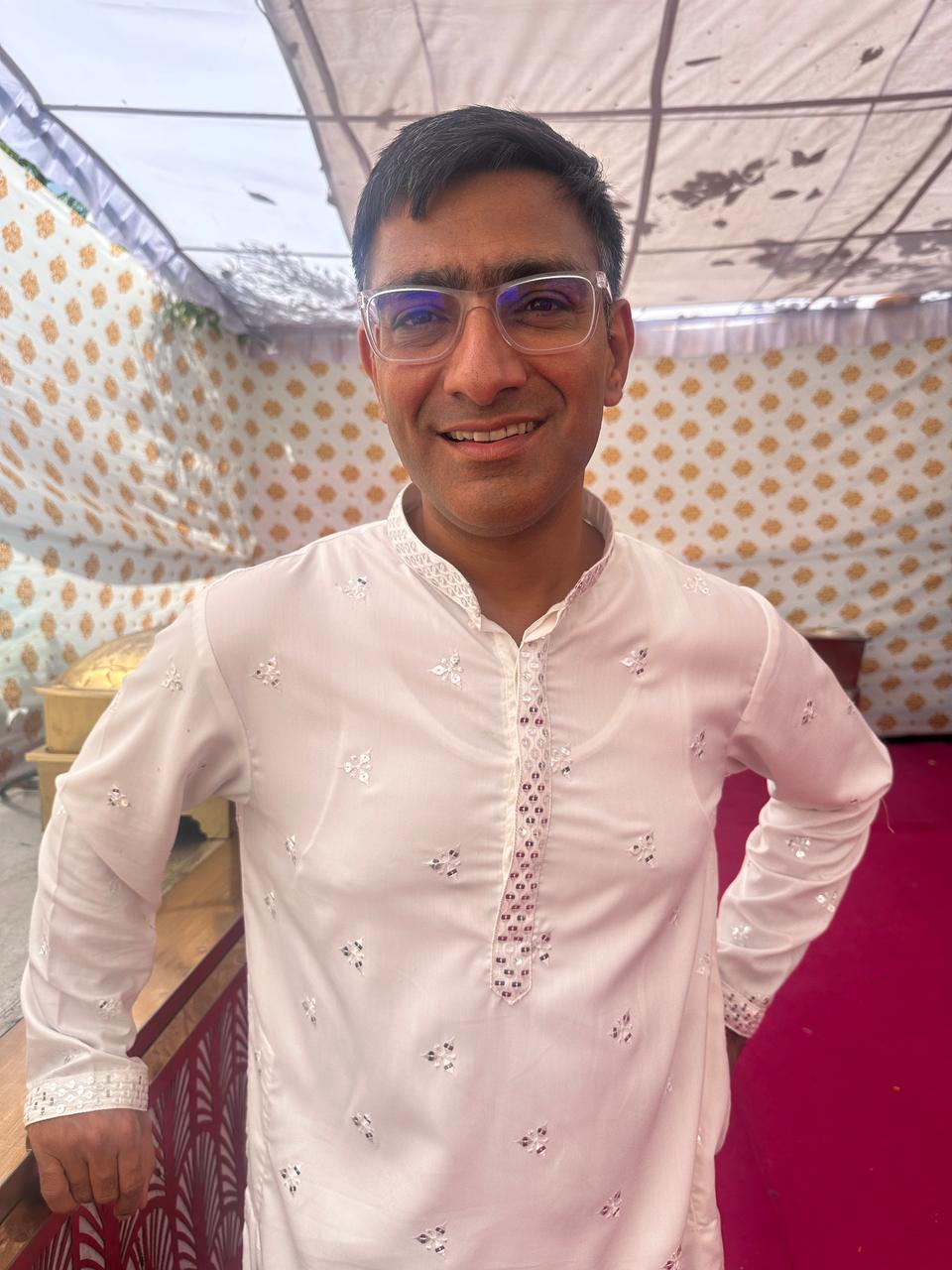 Men's Handwork Silk handwork Kurta & pants Set